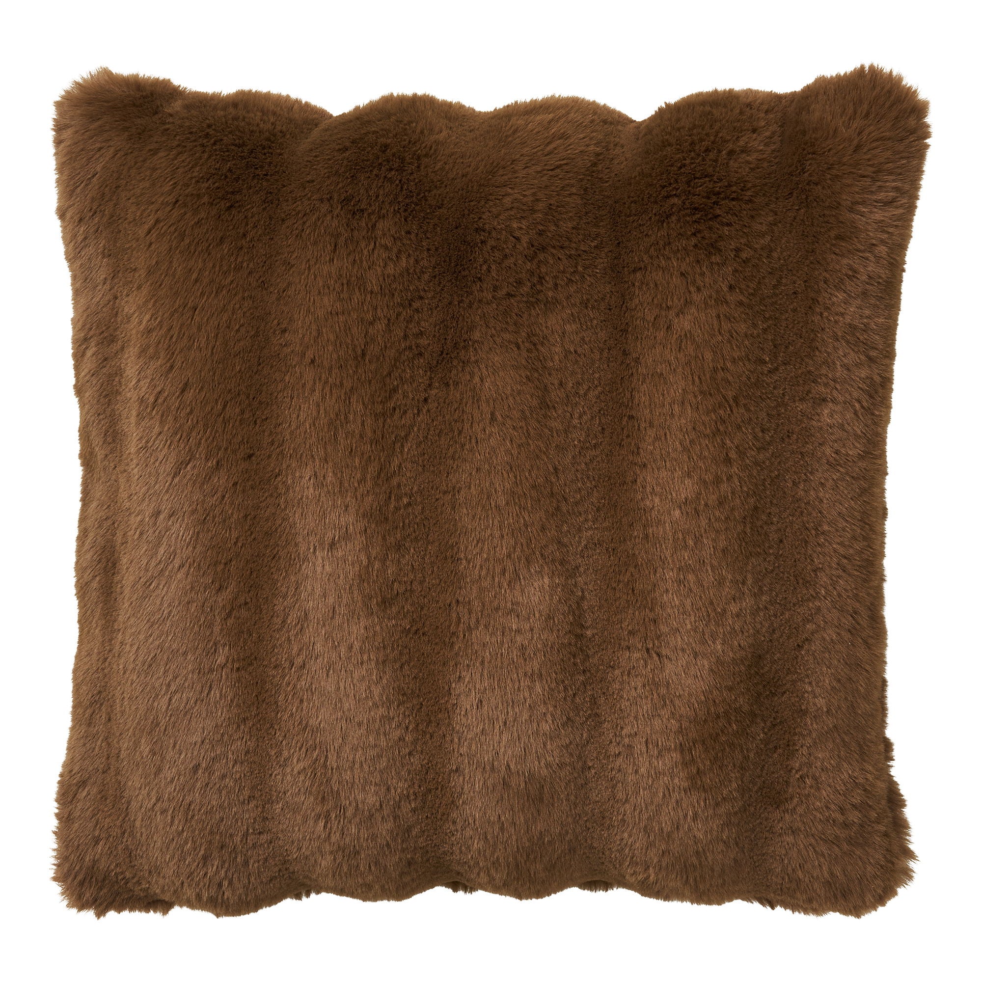 Galena Pillow - Pute, Imitation Fur, Brown 45x45 cm