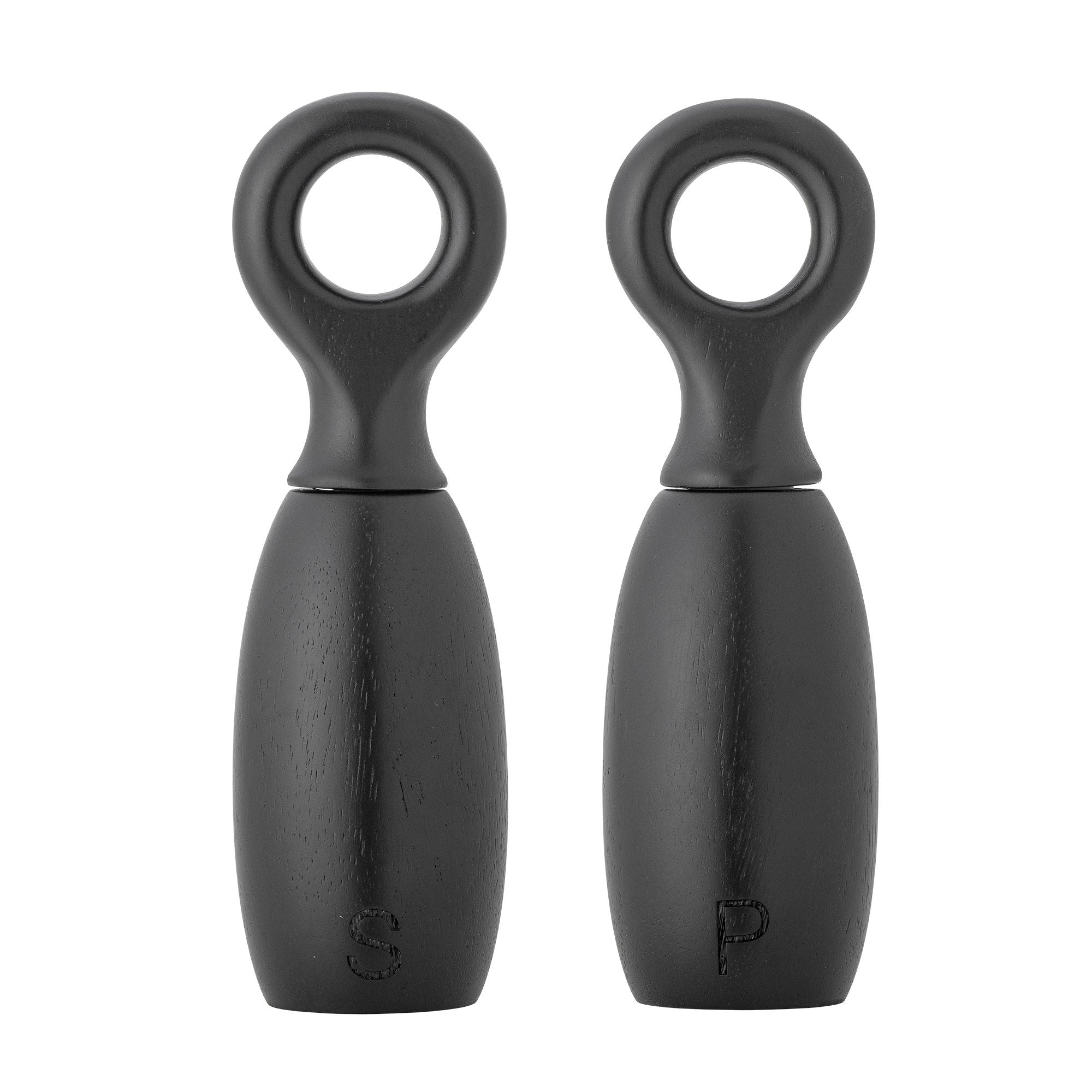 Bloomingville Martim Salt & Pepper Grinder, Black, Rubber Tree