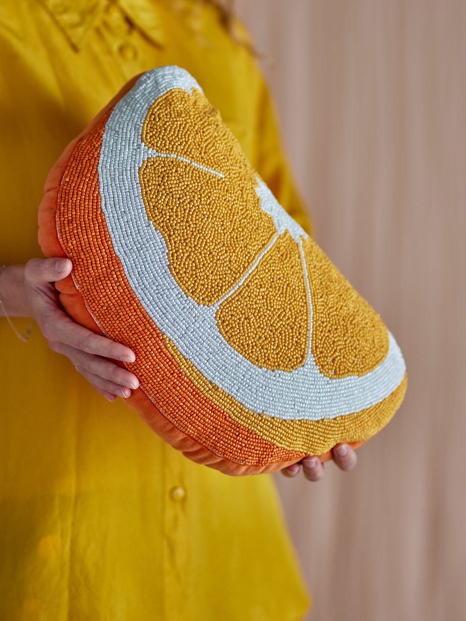 Bloomingville Navelina Pillow, gul, bomull