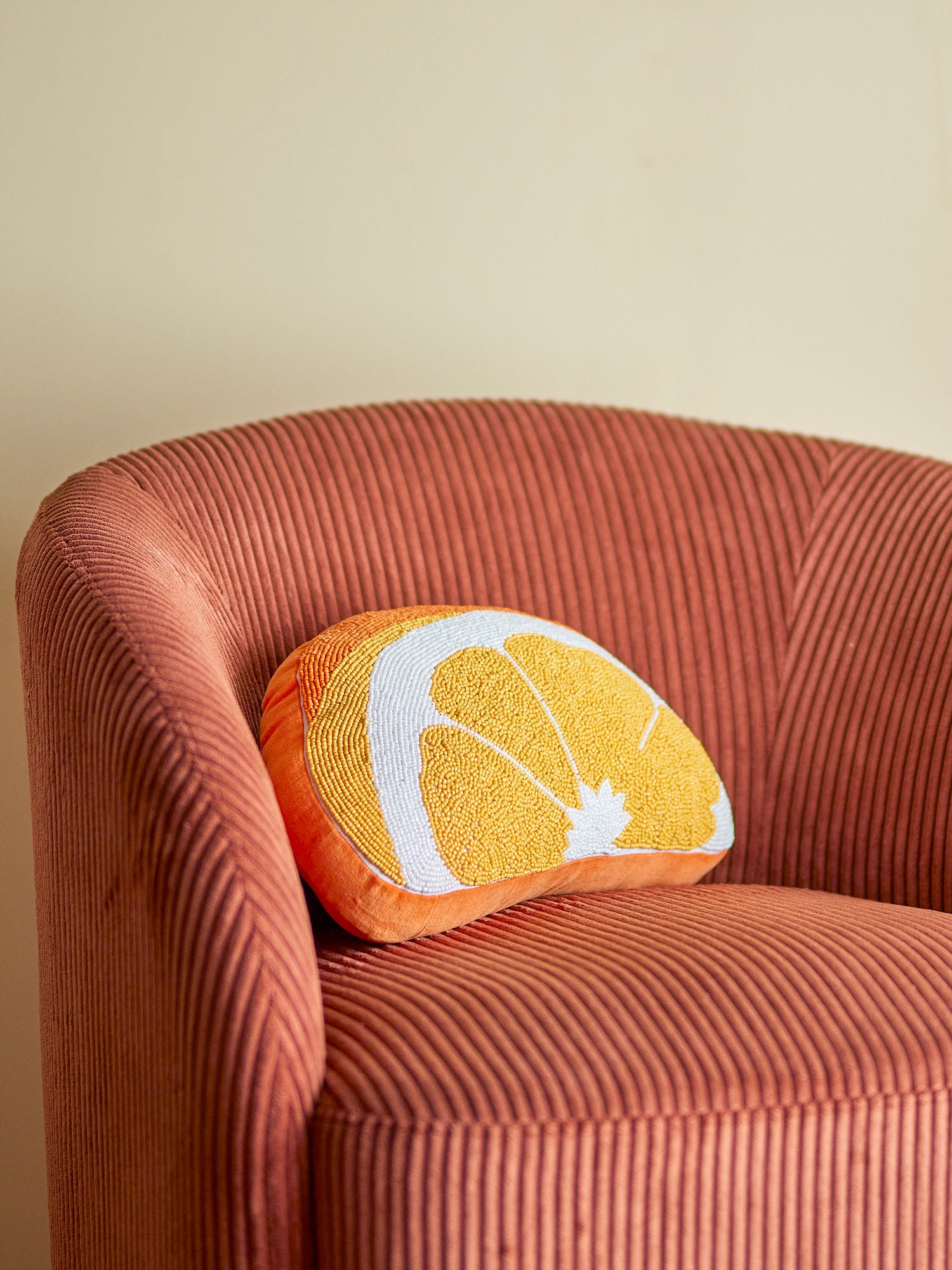Bloomingville Navelina Pillow, gul, bomull