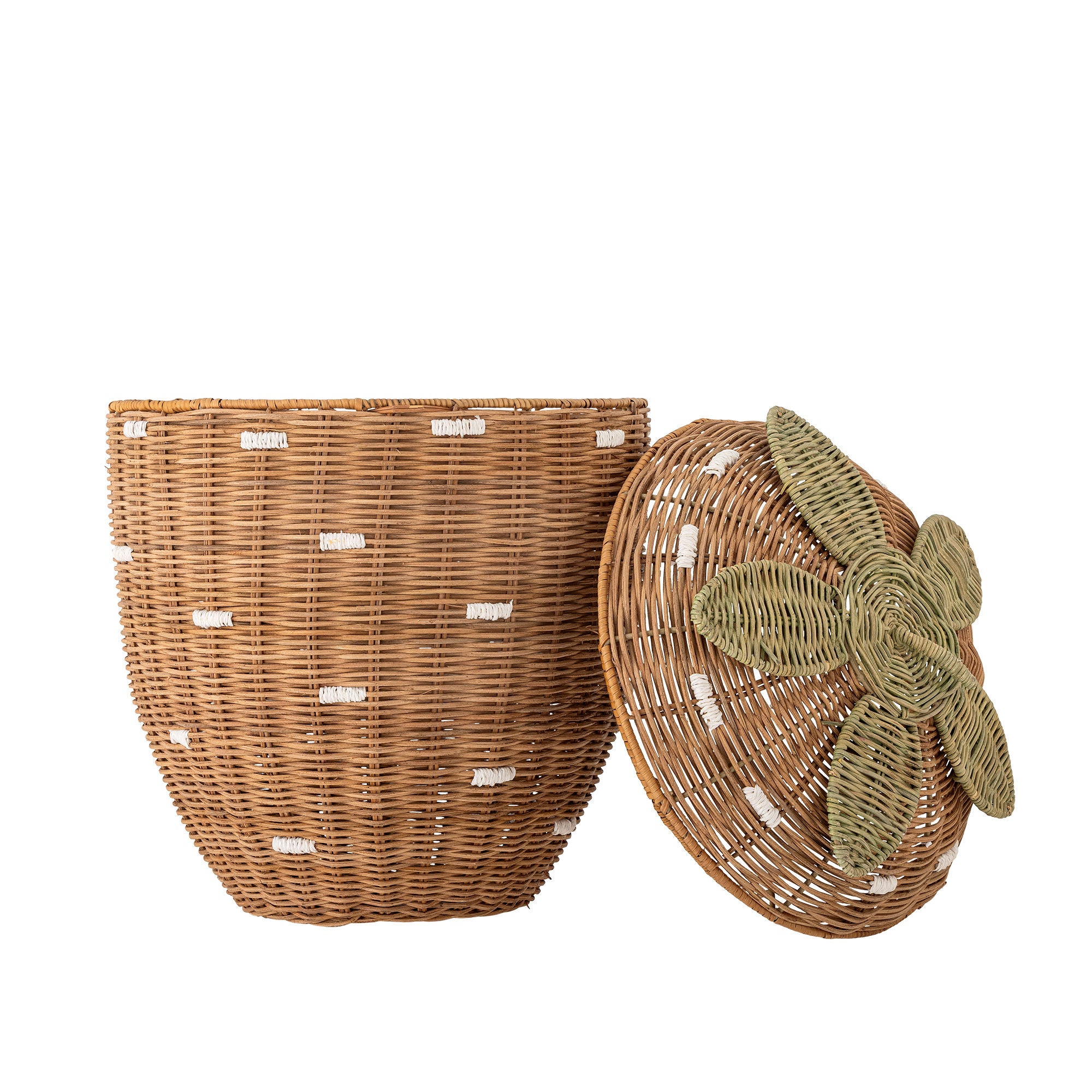 Bloomingville Mini Pelino Basket m/lokk, brun, rotting