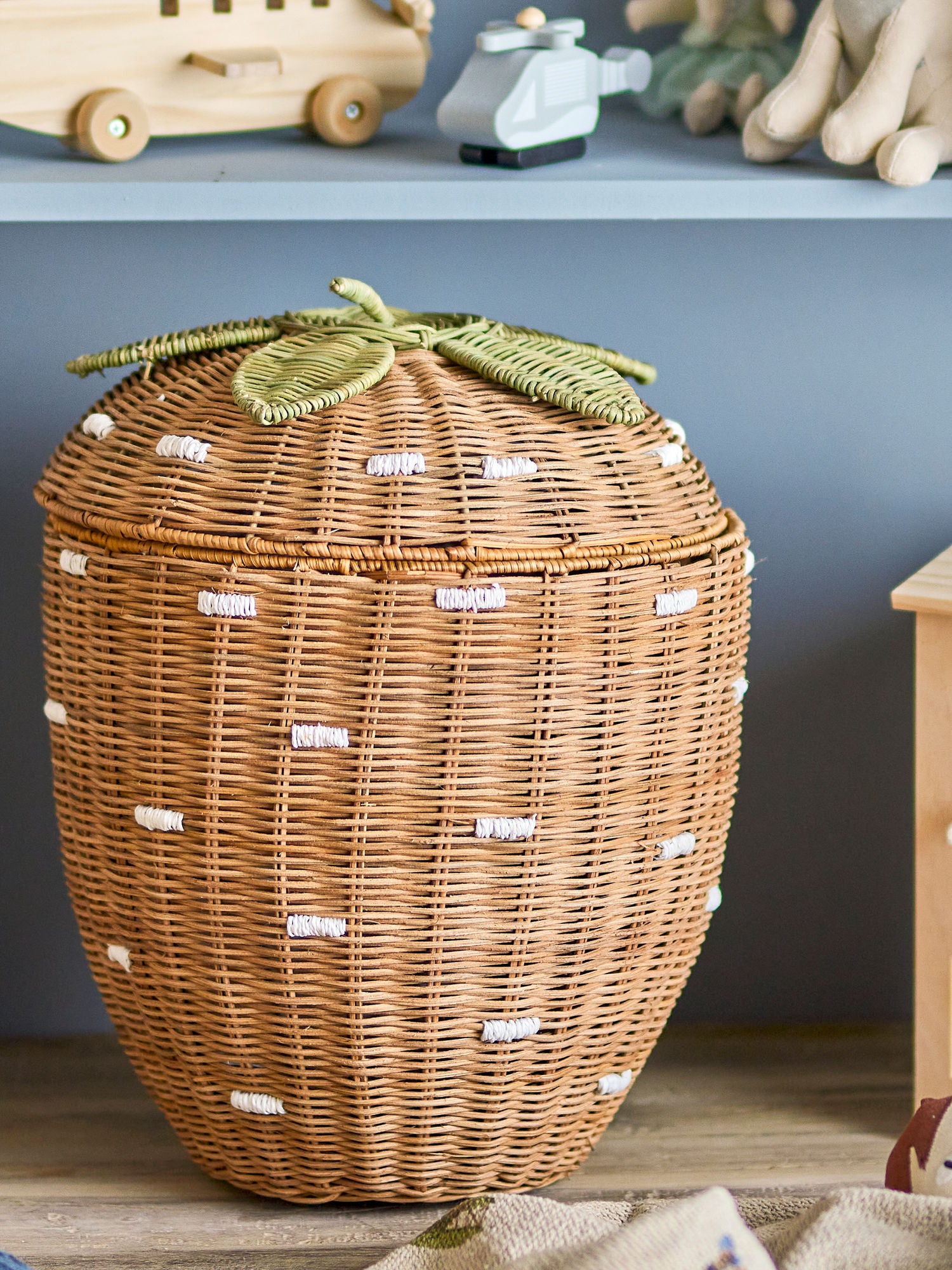 Bloomingville Mini Pelino Basket m/lokk, brun, rotting