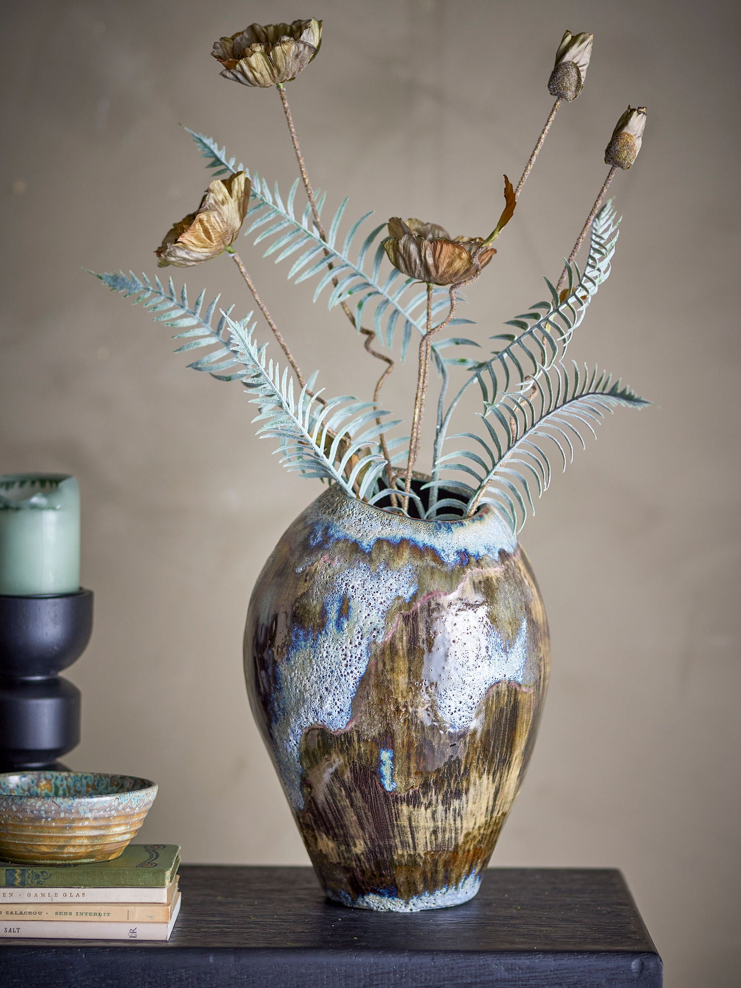 Bloomingville Senja Vase, Brown, steingods