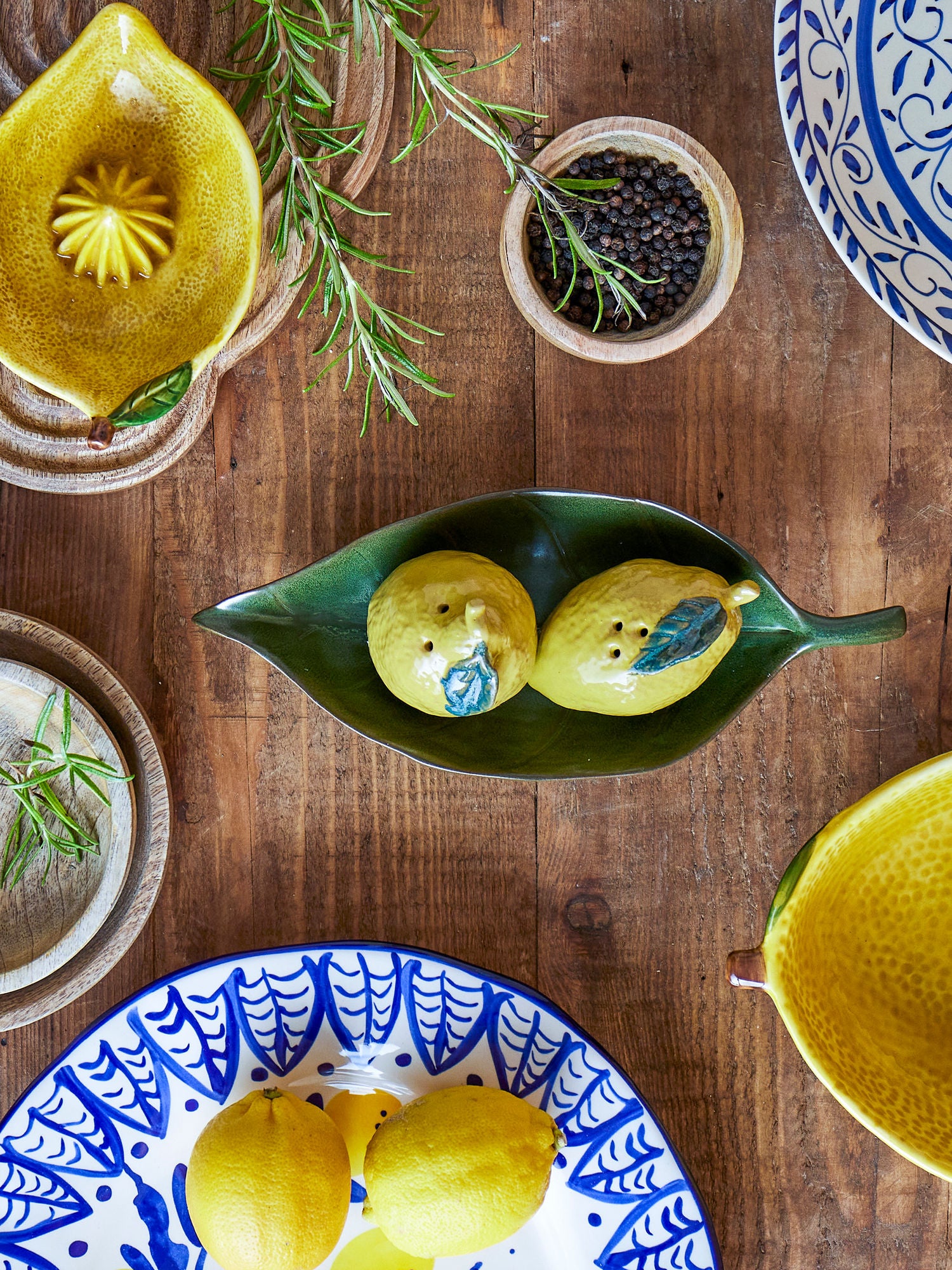 Creative Collection Limone Salt & Pepper Set, gult, steingods