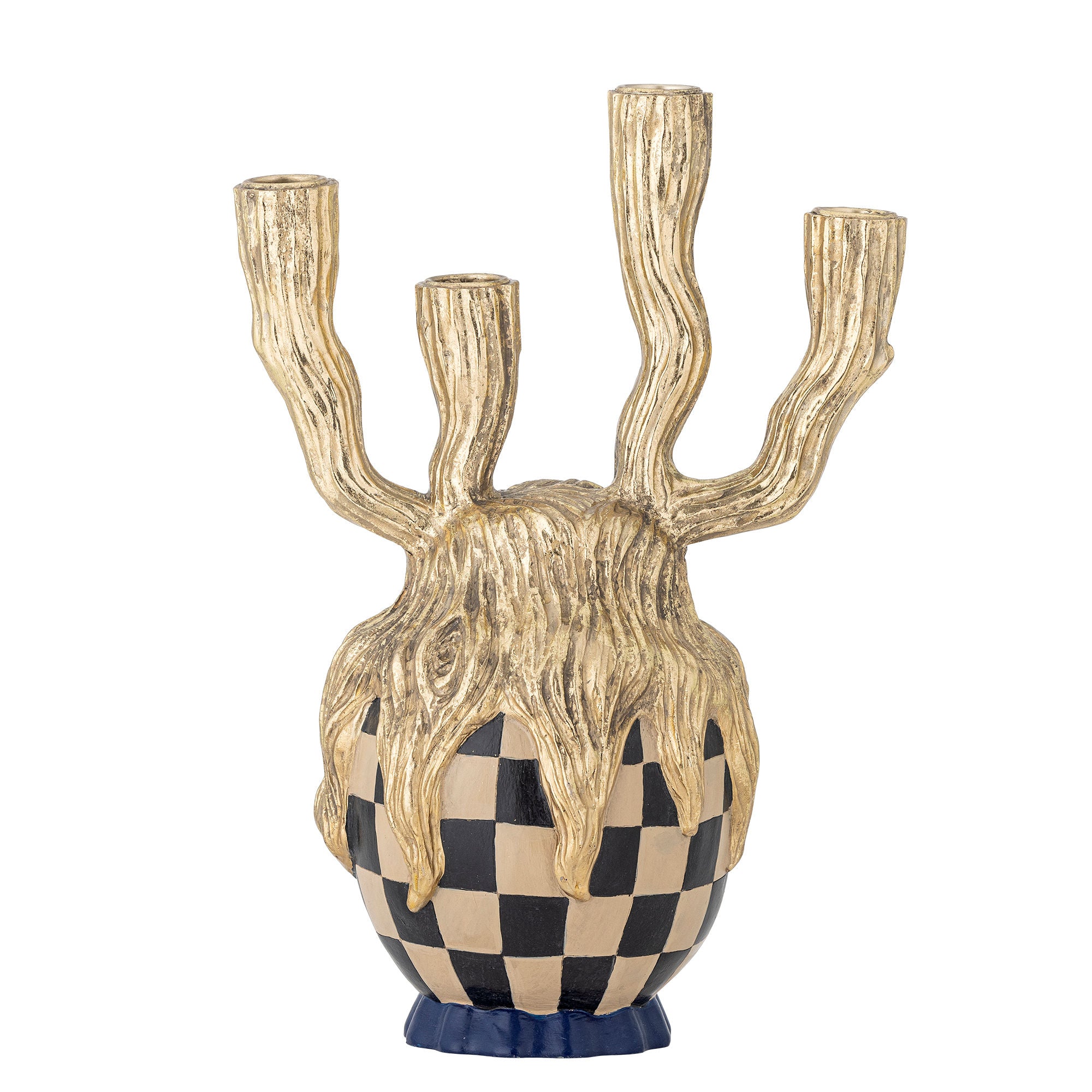 Bloomingville Medusa lysestake, gull, polyresin
