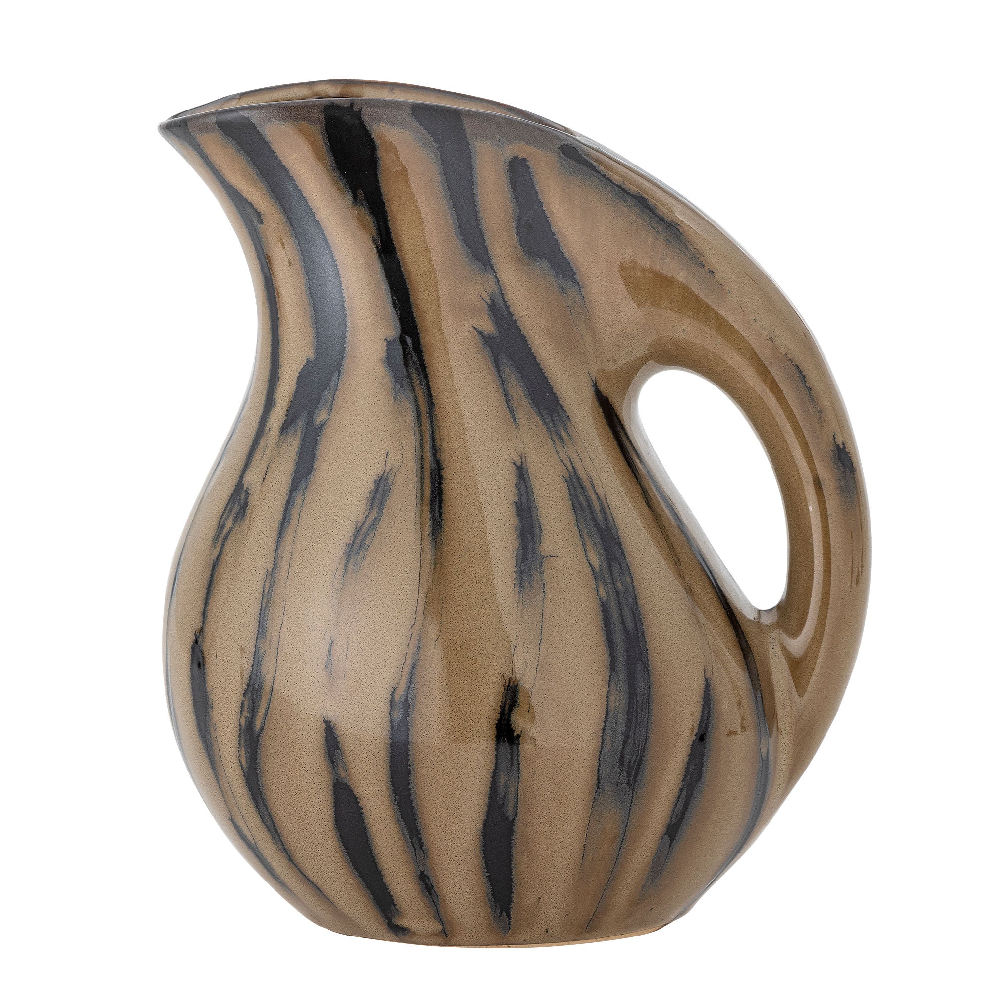 Bloomingville Coy Pitcher, Brown, Stoneware