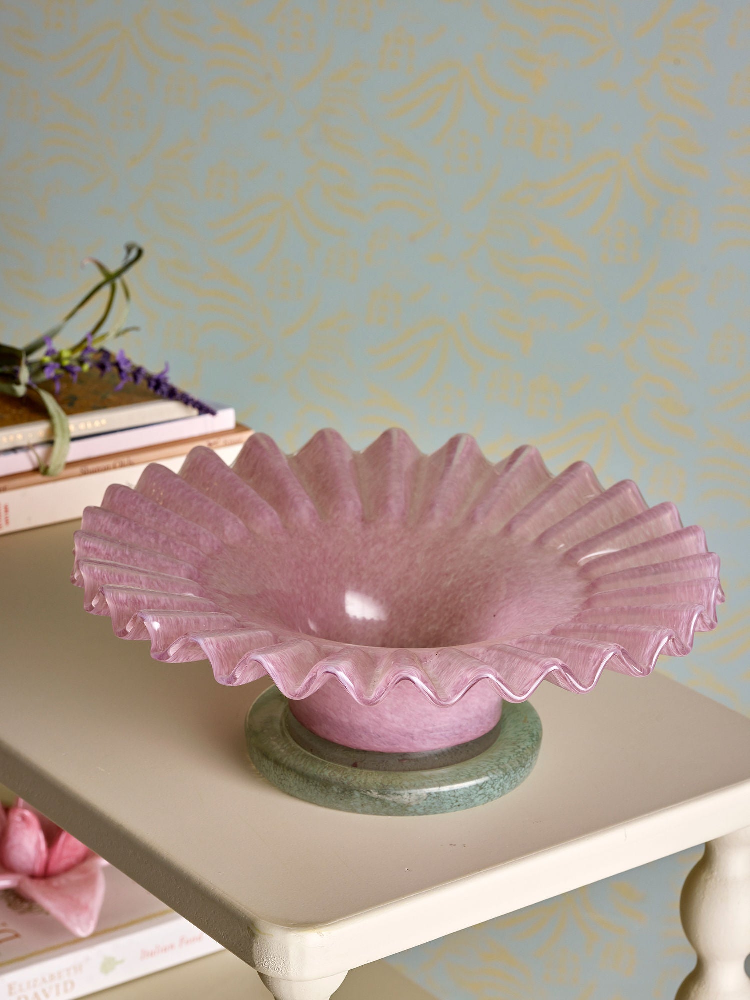 Bloomingville garnskål, rosa, glass