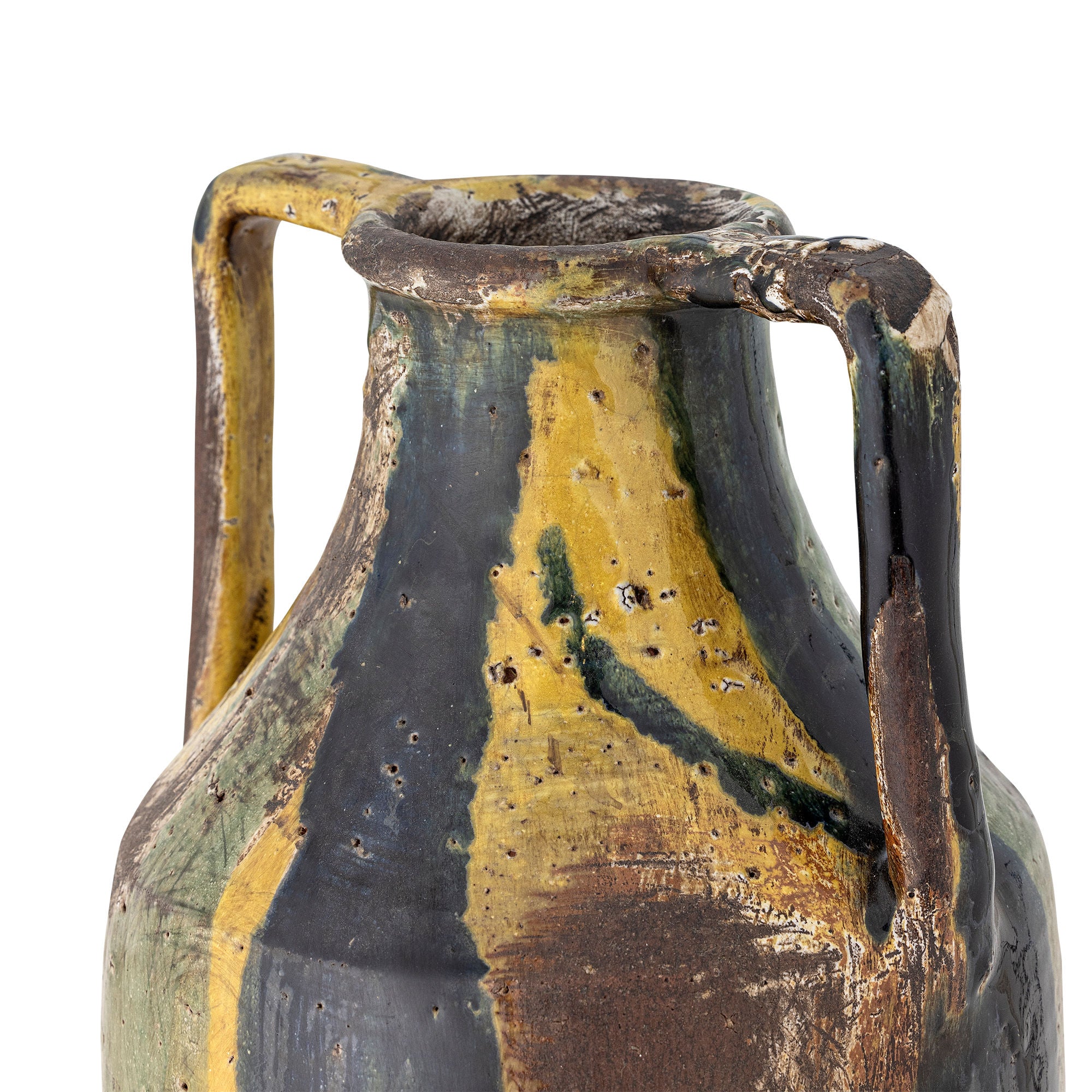Creative Collection Wilder Deko Vase, Yellow, Terracotta