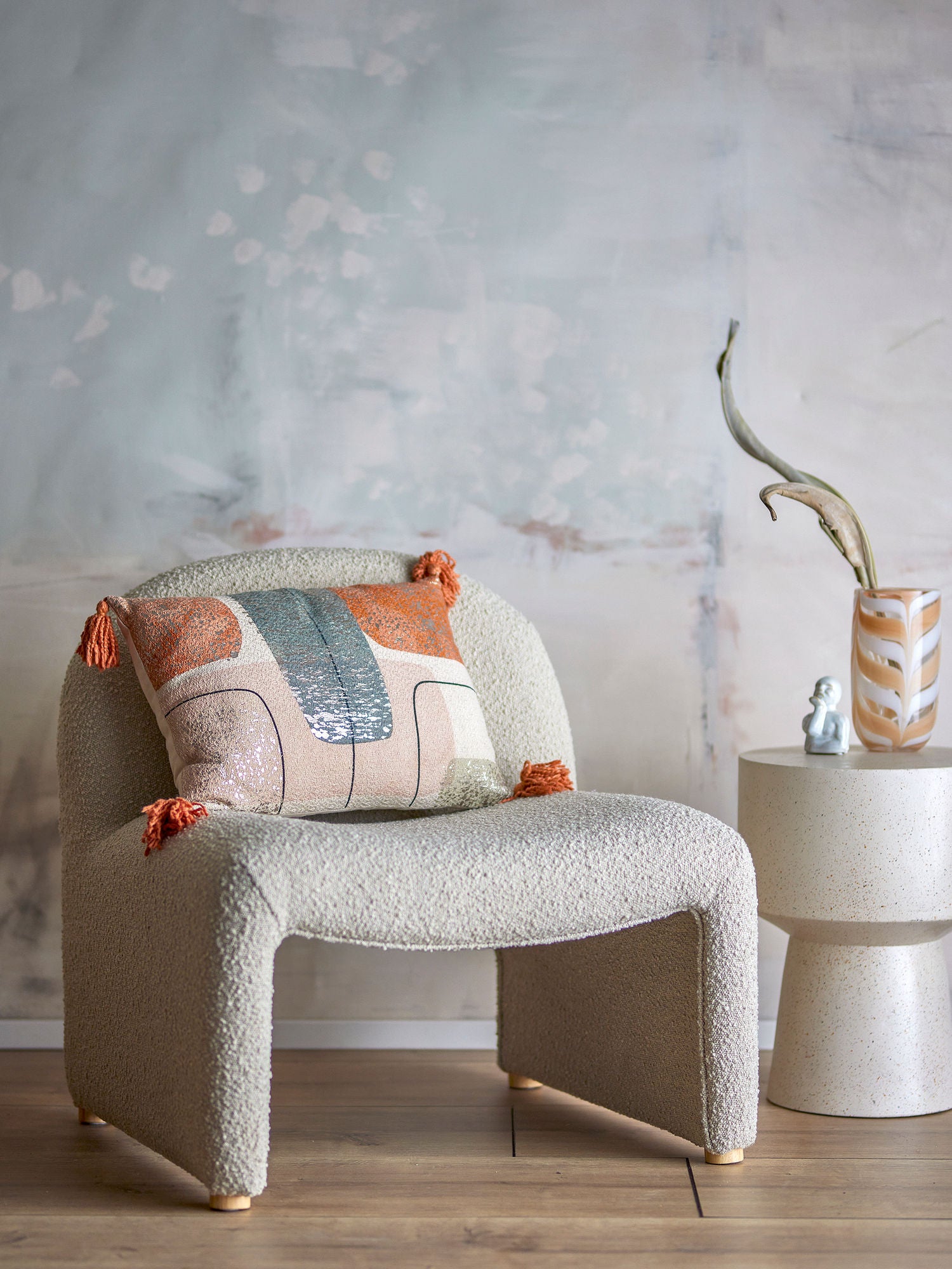 Bloomingville Lanzo -pute, oransje, bomull