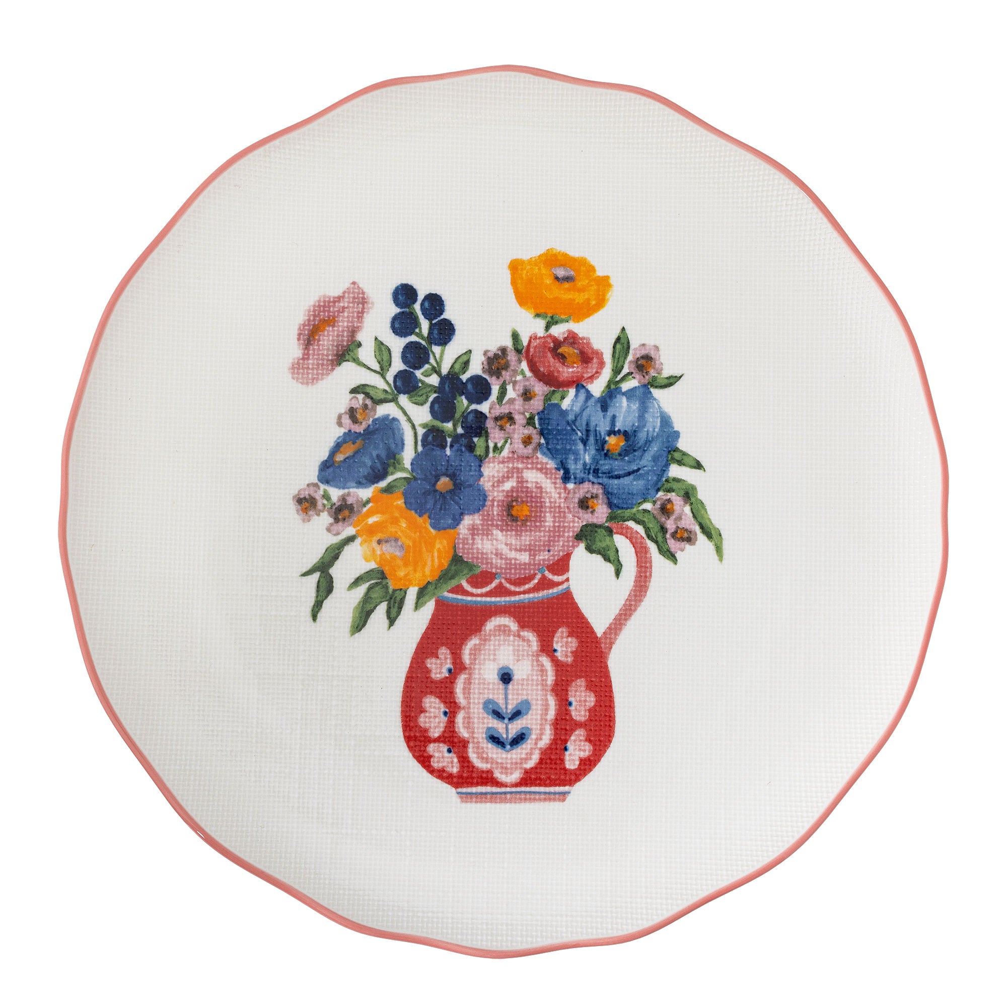 Bloomingville Dorothy Cake Dish, rosa, steingods