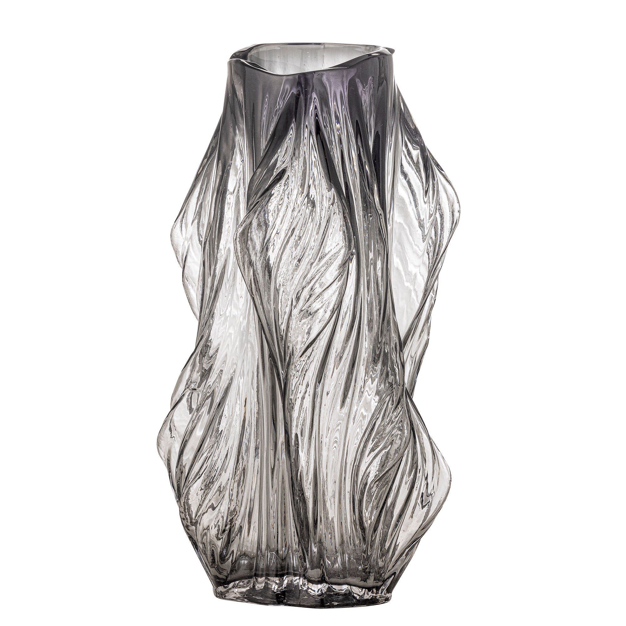 Bloomingville Tulla Vase, grå, glass