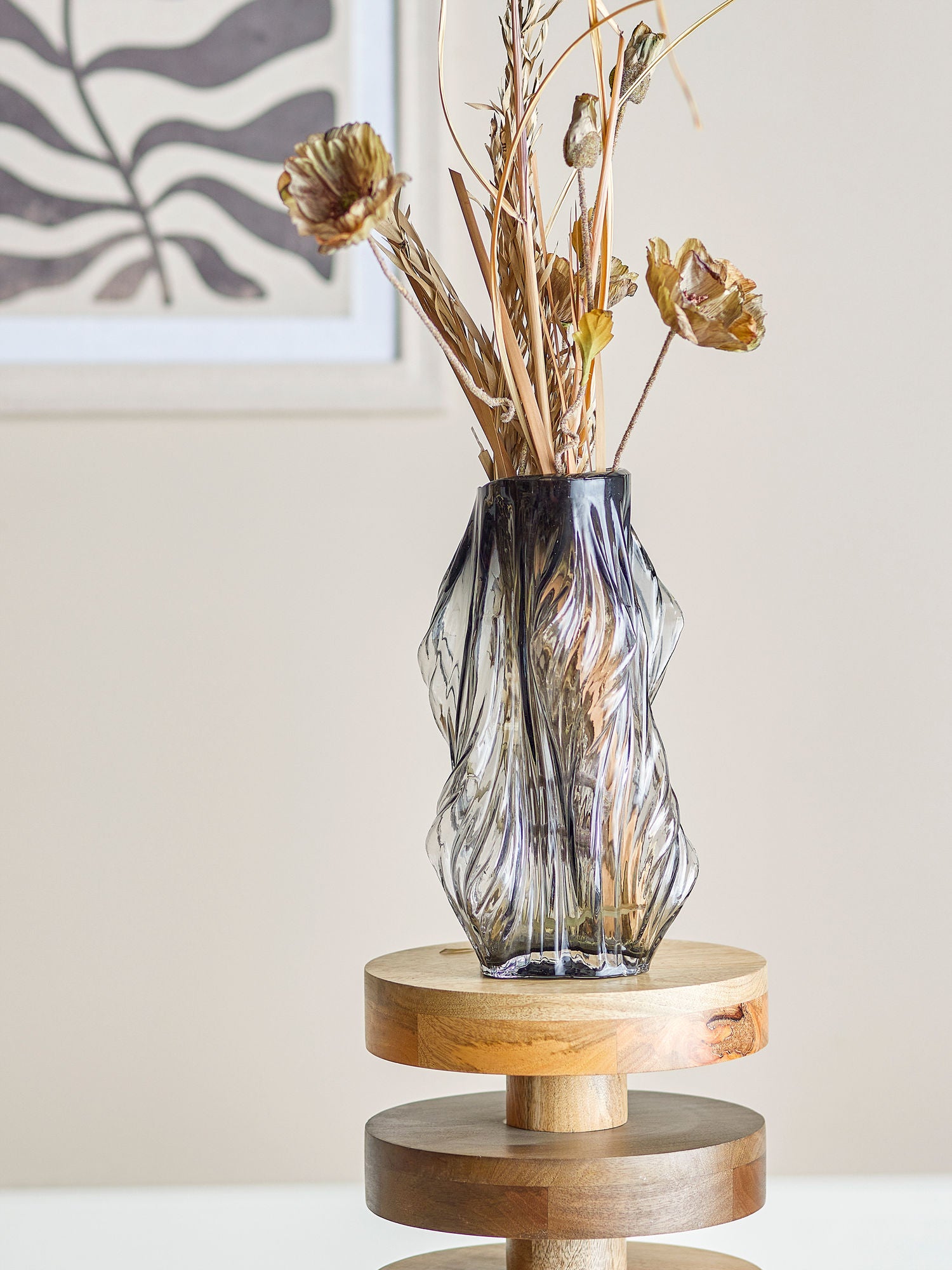 Bloomingville Tulla Vase, grå, glass