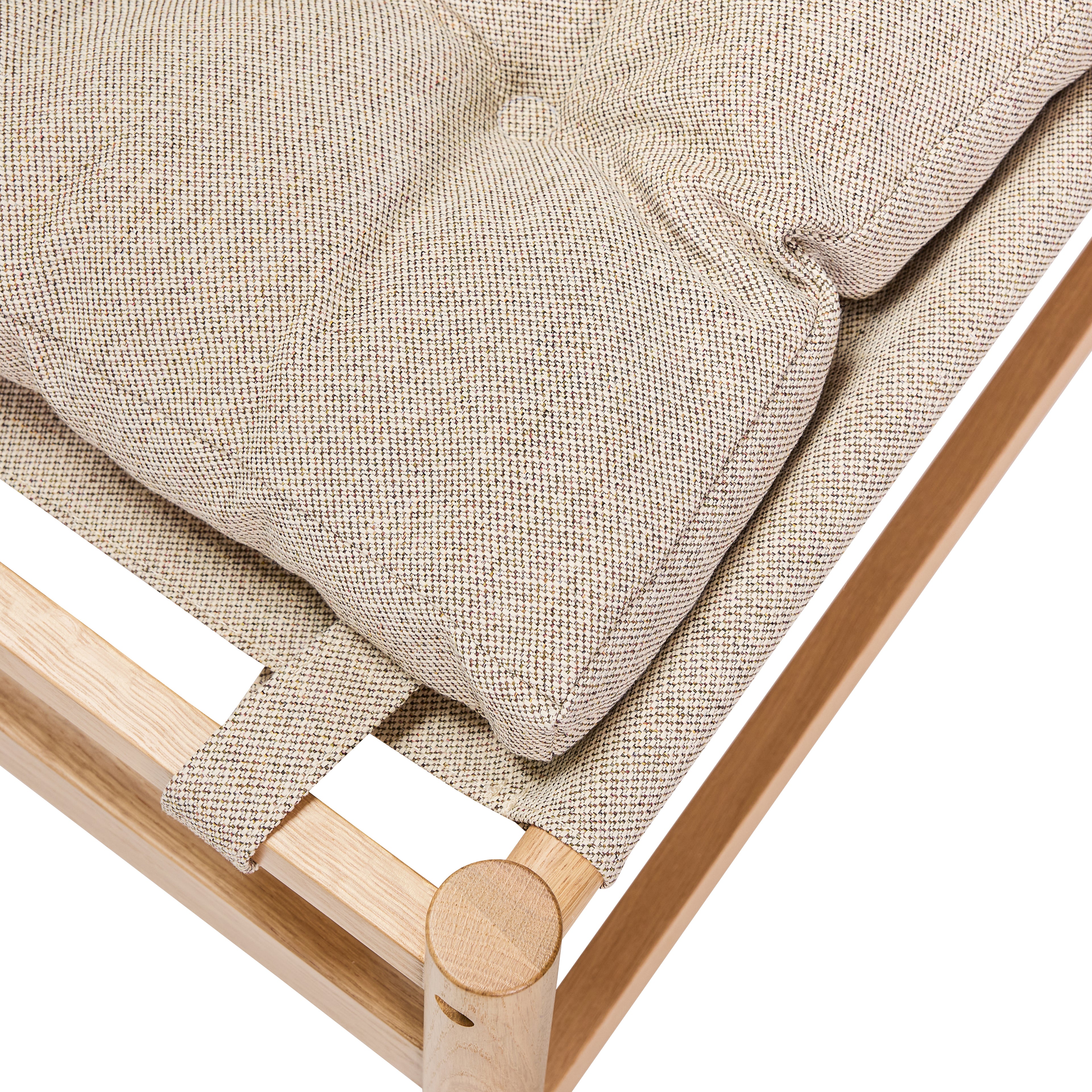 Heritage lenestol/fotskammel natur/beige - 75x72xh82cm, 69x49xh43cm