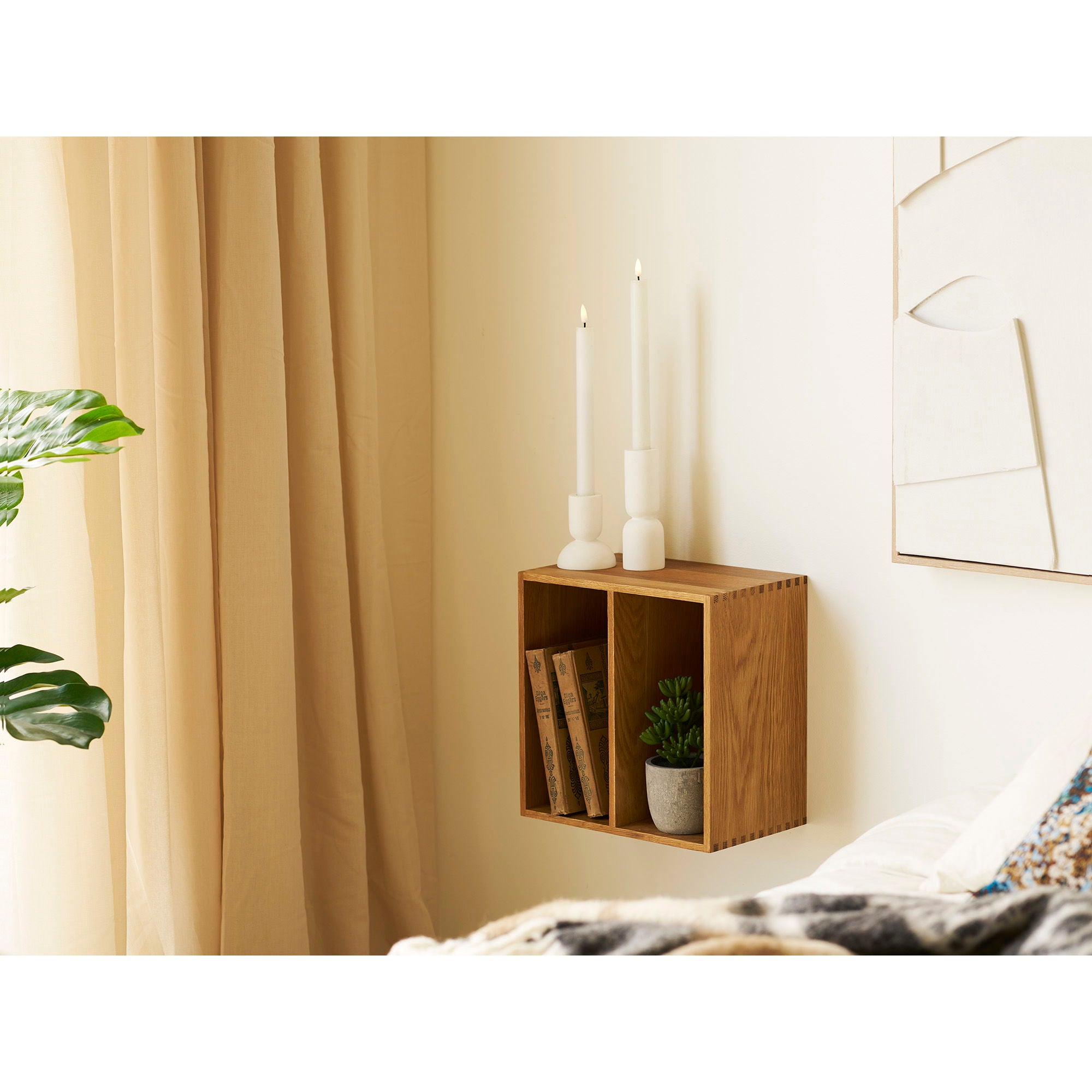 Townsville Vegghylle med vertikale rom - Vegghylle med vertikale rom, eik 18x30x30 cm