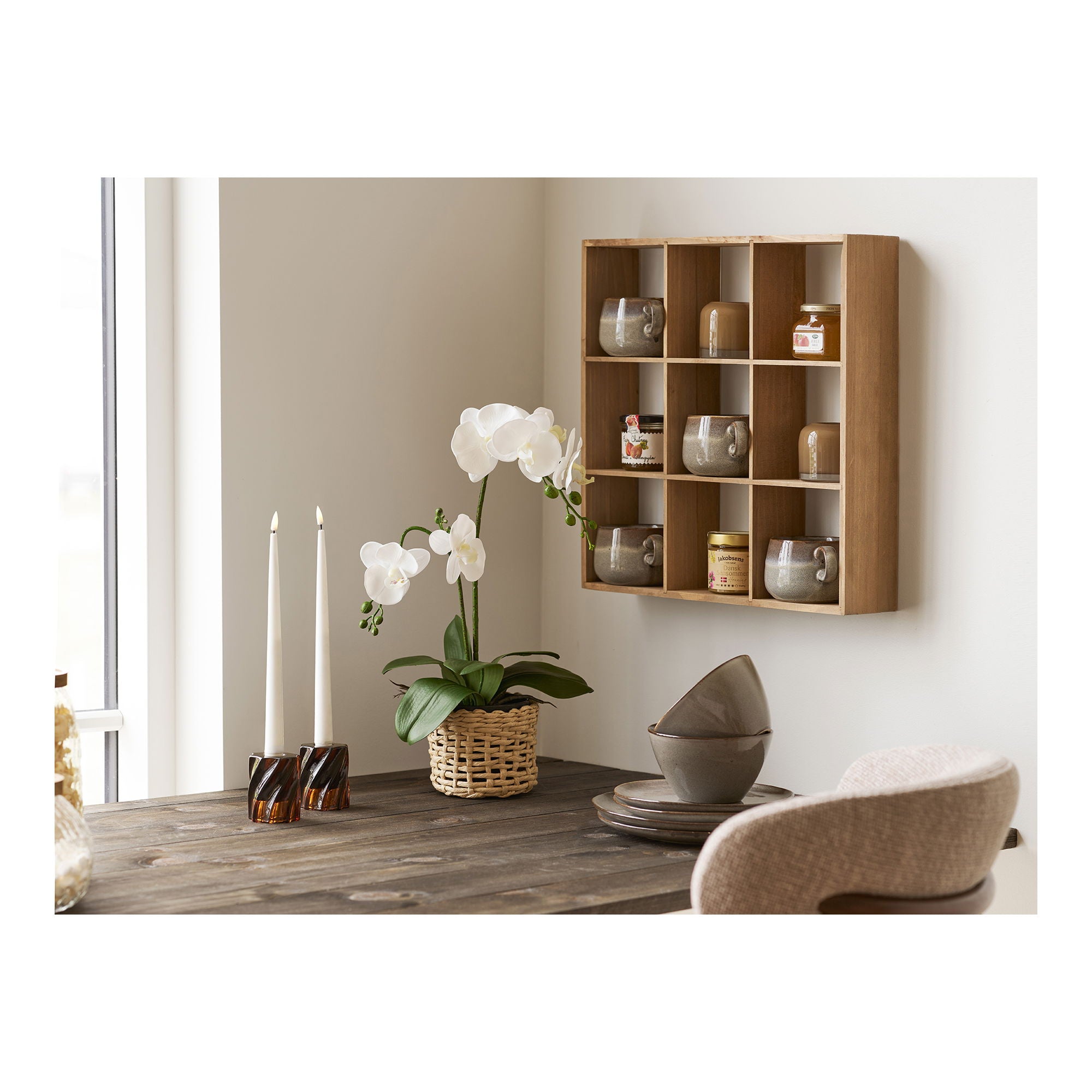 Moss Vegghylle - Vegghylle, furu, natur 46x10x46 cm