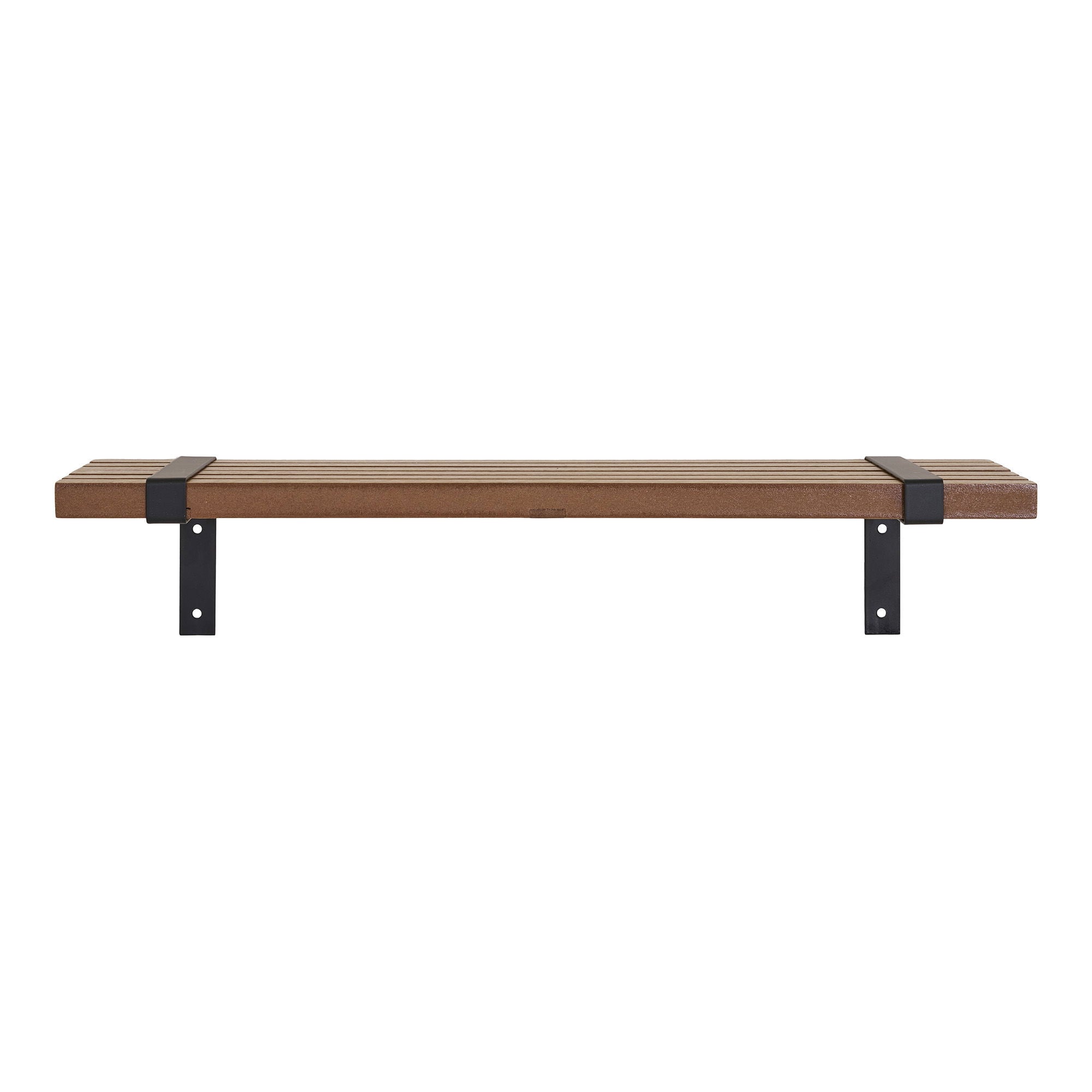 Vegghylle, ashphins, metall, natur, svart<br>50x15x10 cm