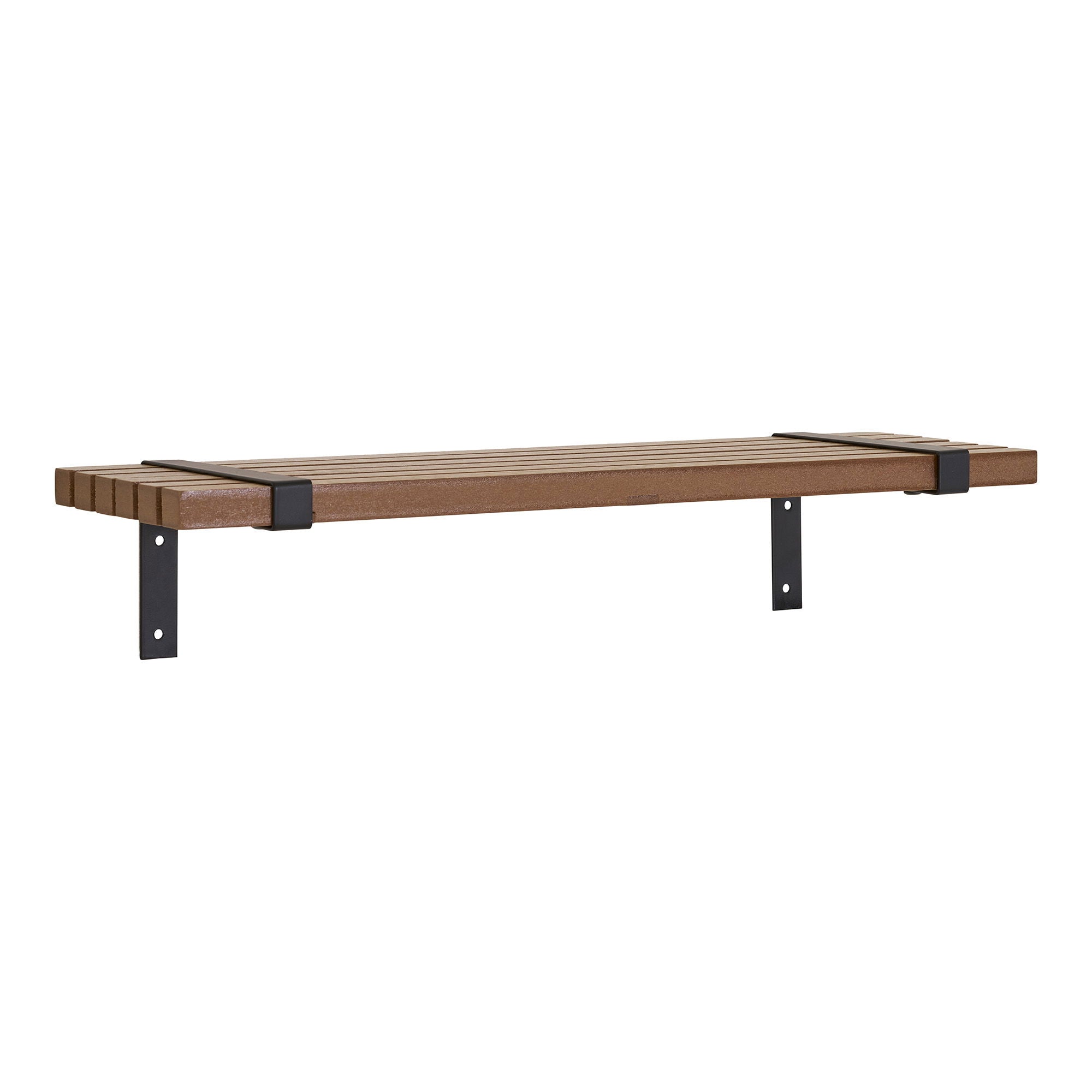 Vegghylle, ashphins, metall, natur, svart<br>50x15x10 cm