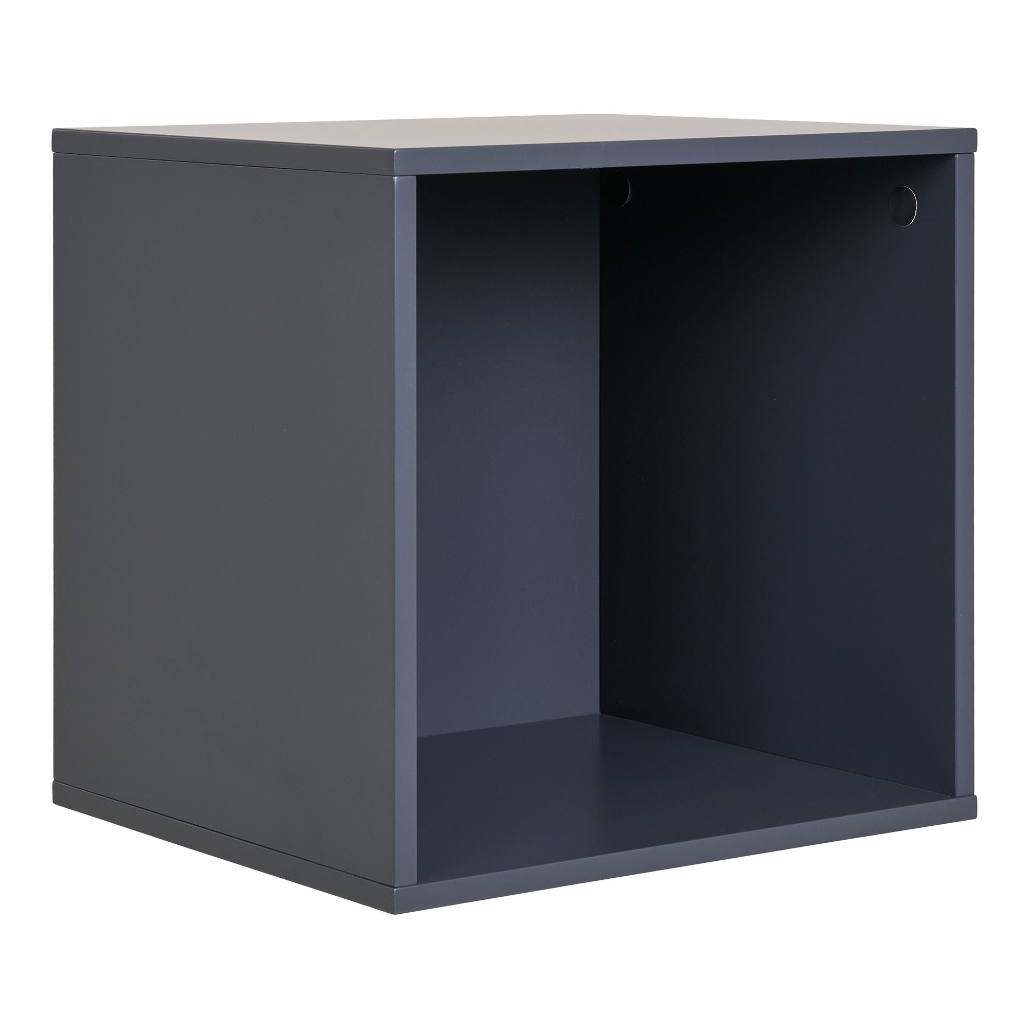 Vegghylle, 1 rom, mdf, mørk grå<br>34x30x34 cm