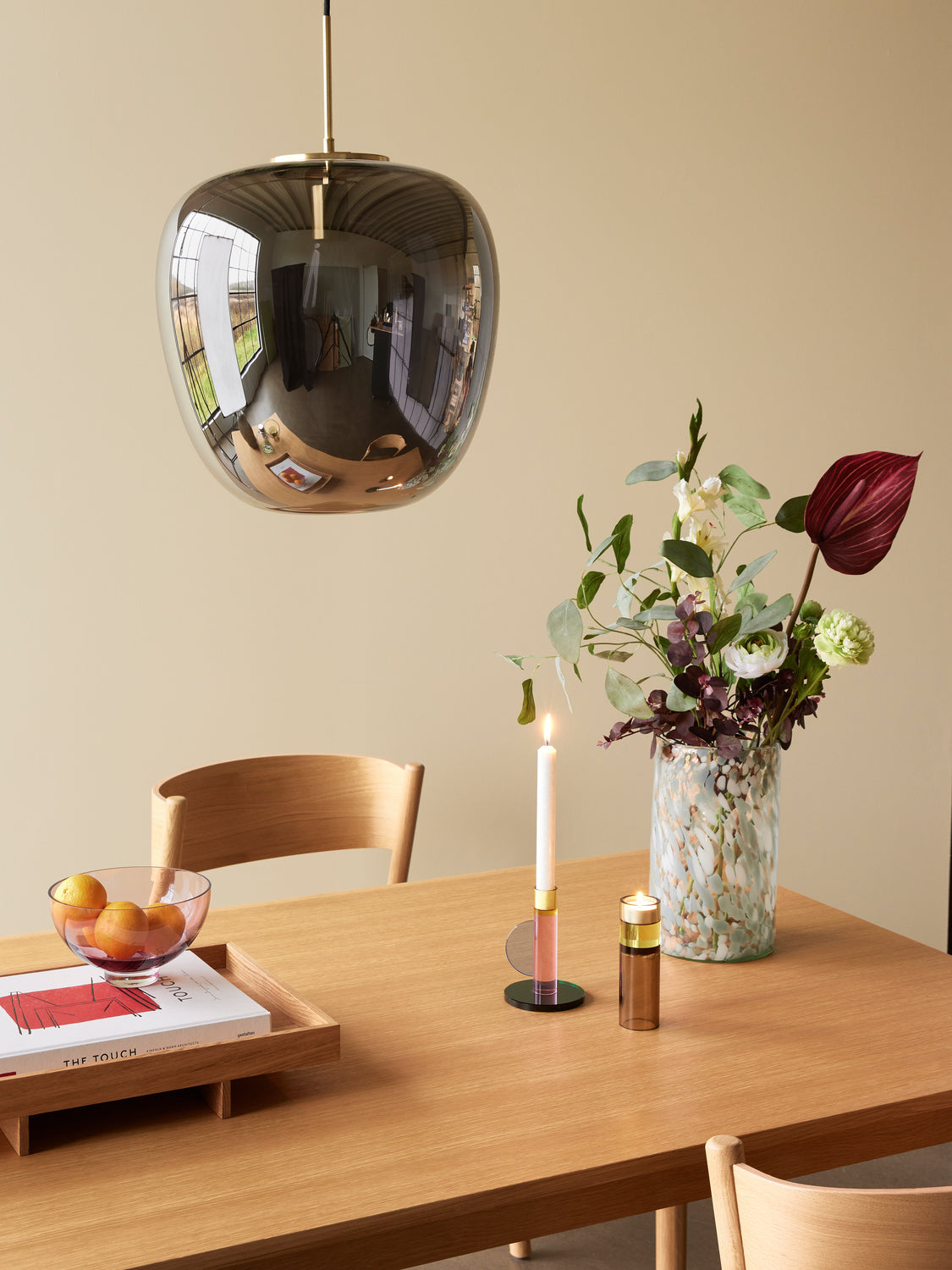 Skrå spisestuestol Natur - 55x51xh80cm