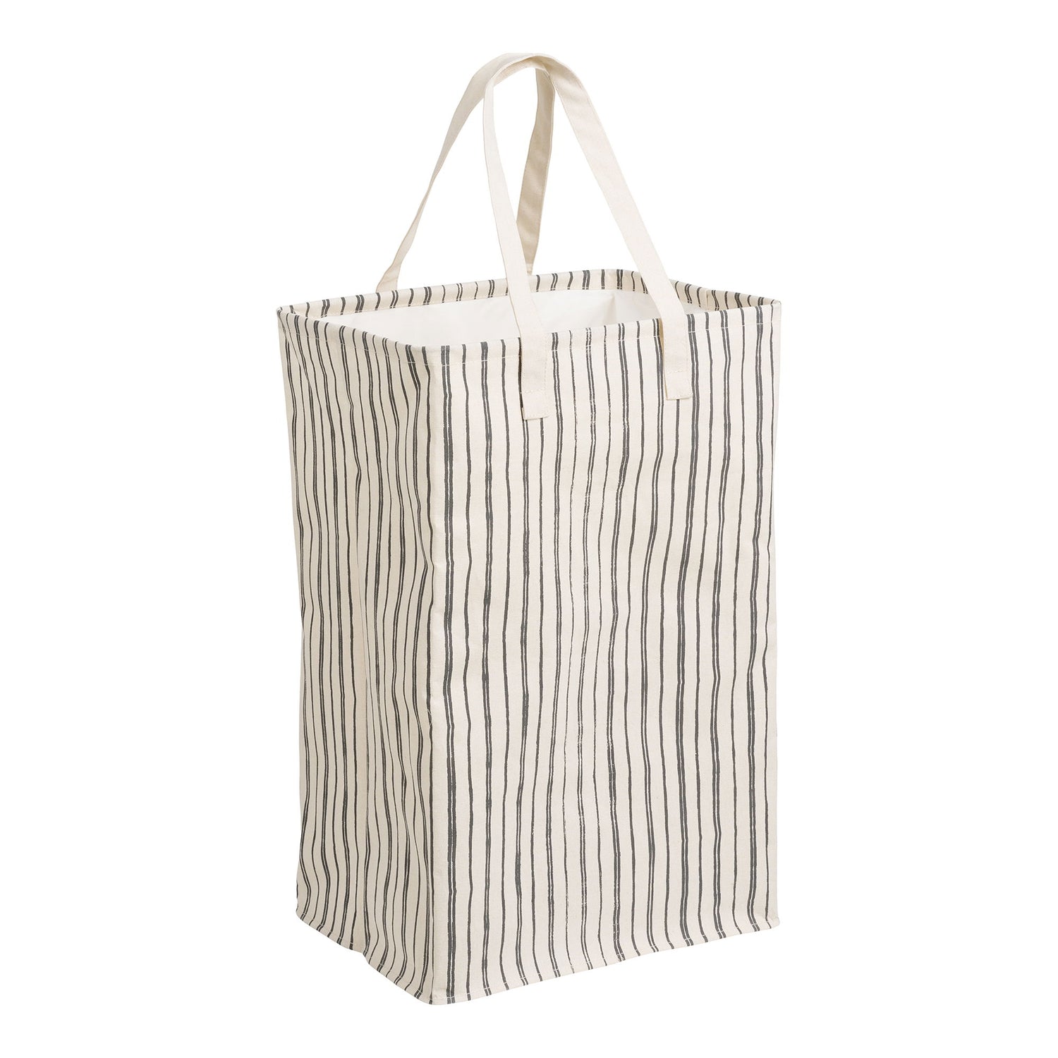 Argos vaskeri kurv - vaskeri, stoff, beige/svart 38x28x58 cm