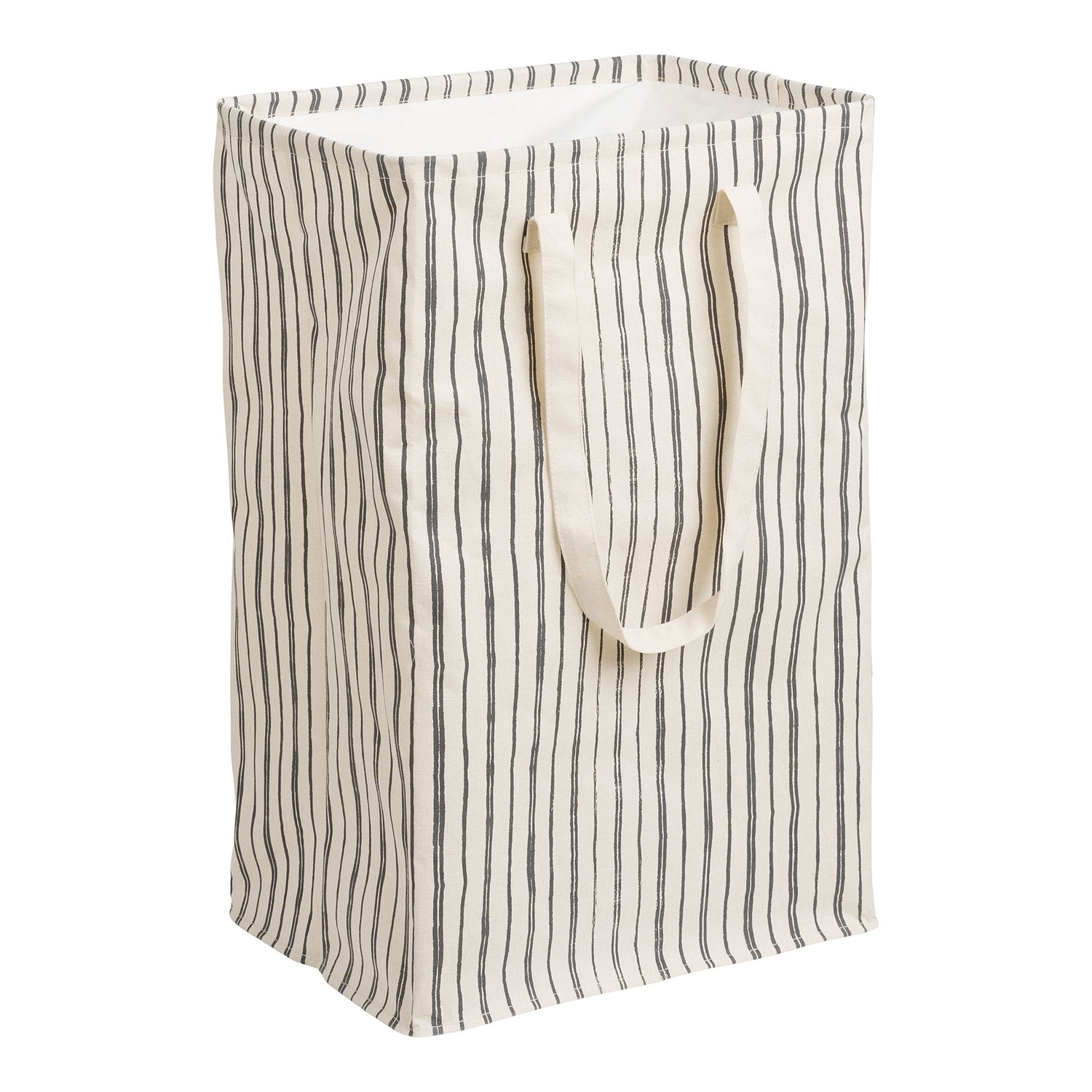 Argos vaskeri kurv - vaskeri, stoff, beige/svart 38x28x58 cm