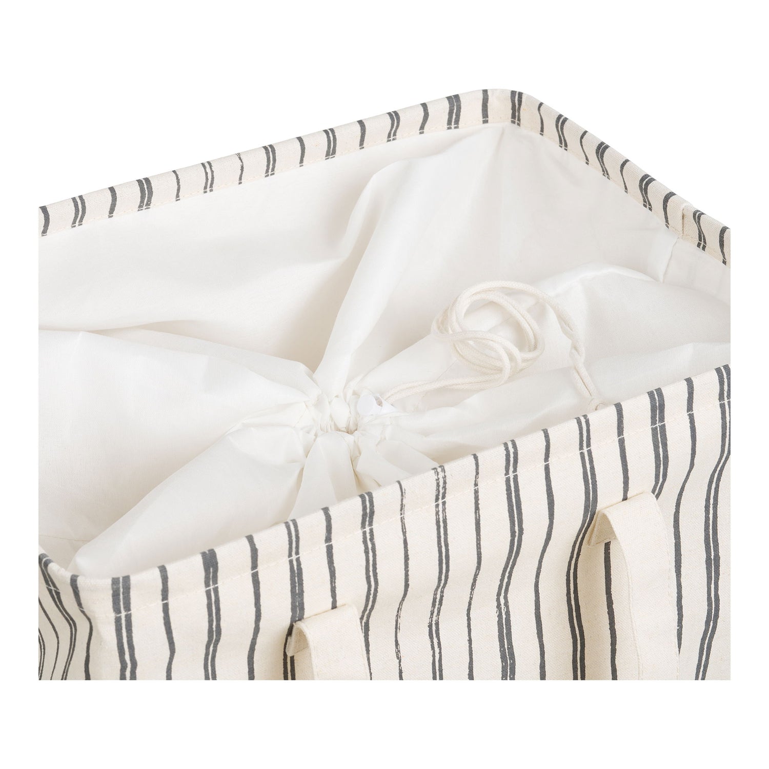 Argos vaskeri kurv - vaskeri, stoff, beige/svart 38x28x58 cm