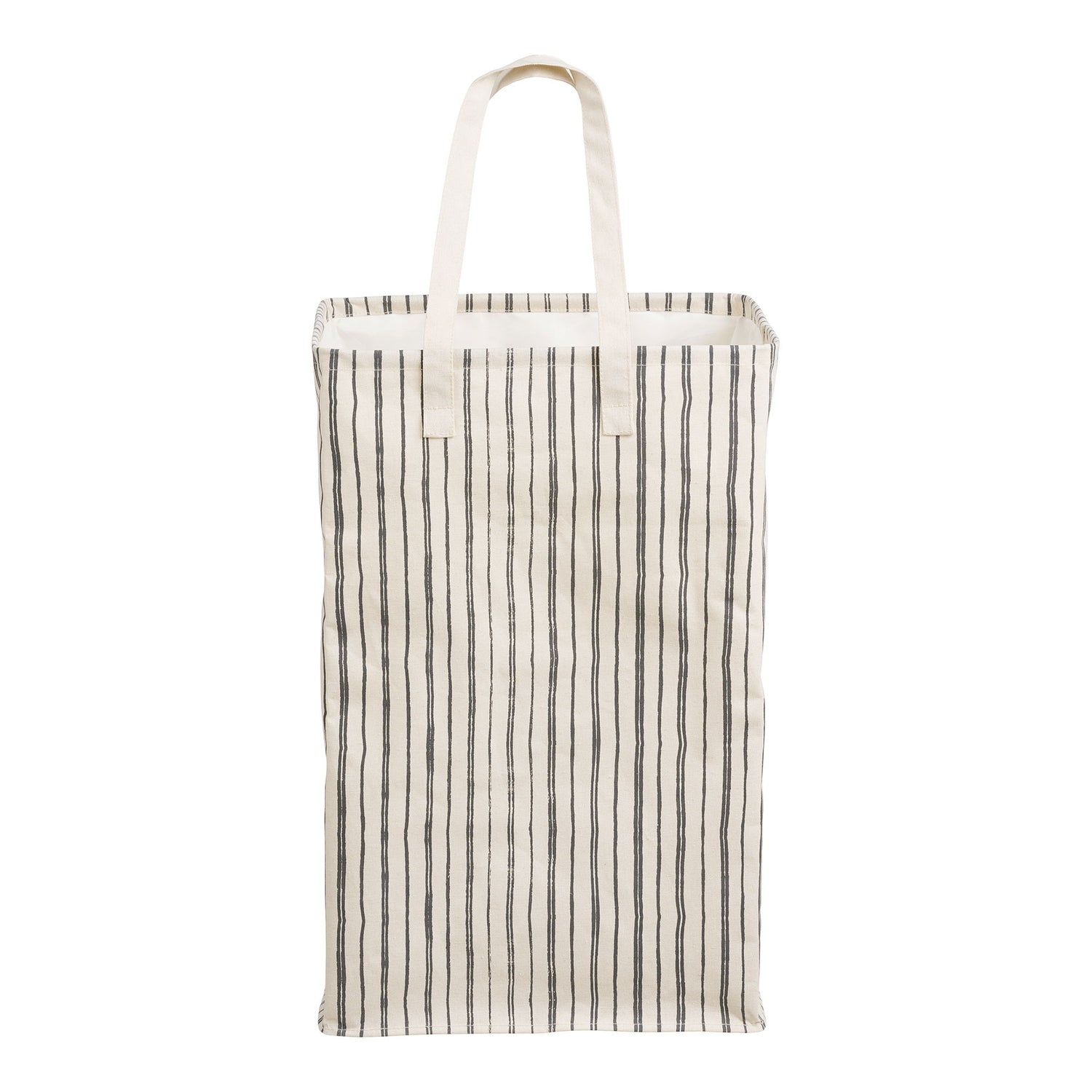 Argos vaskeri kurv - vaskeri, stoff, beige/svart 38x28x58 cm