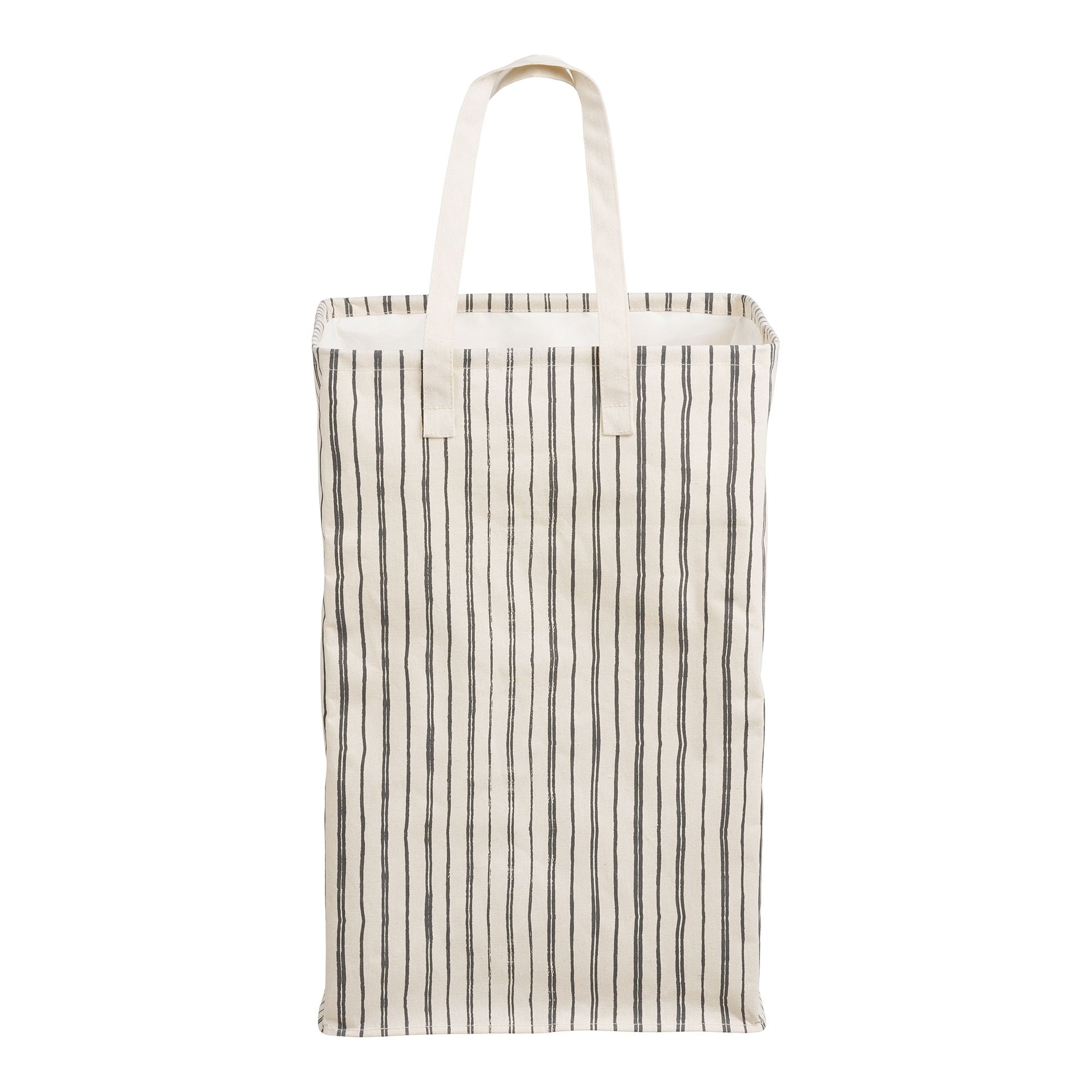Argos vaskeri kurv - vaskeri, stoff, beige/svart 38x28x58 cm
