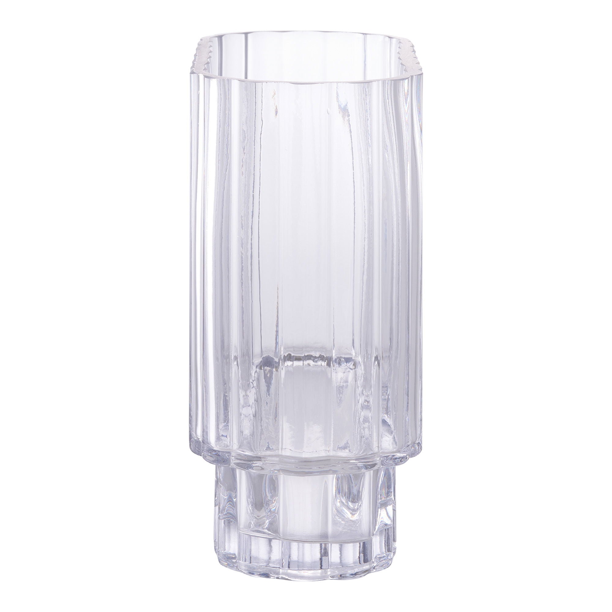 Vase, glass, klar<br>20x9x19,5 cm