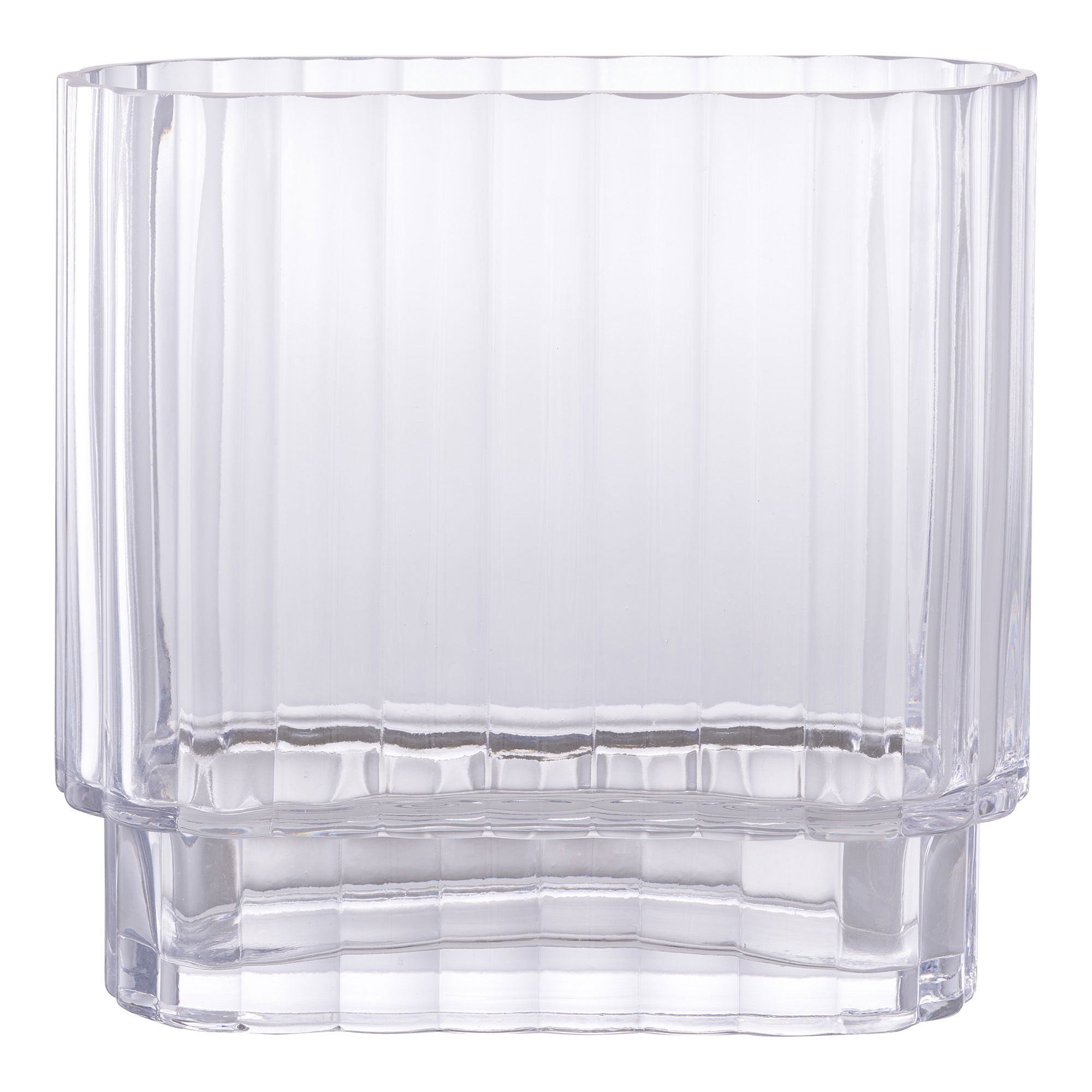 Vase, glass, klar<br>20x9x19,5 cm