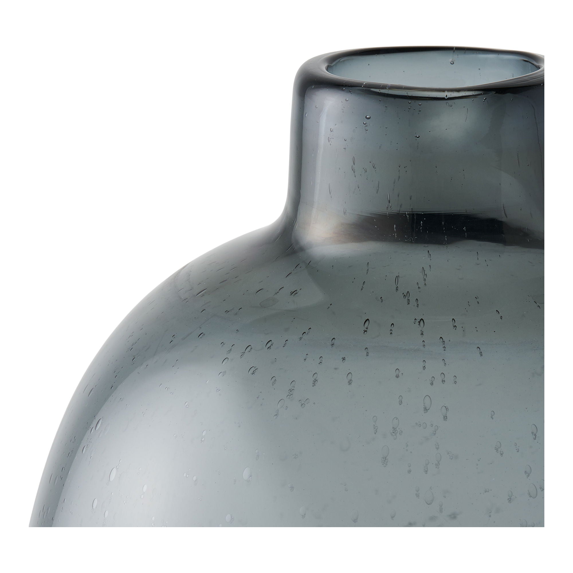 Vase - vase, glass, røkt svart ø23x35 cm