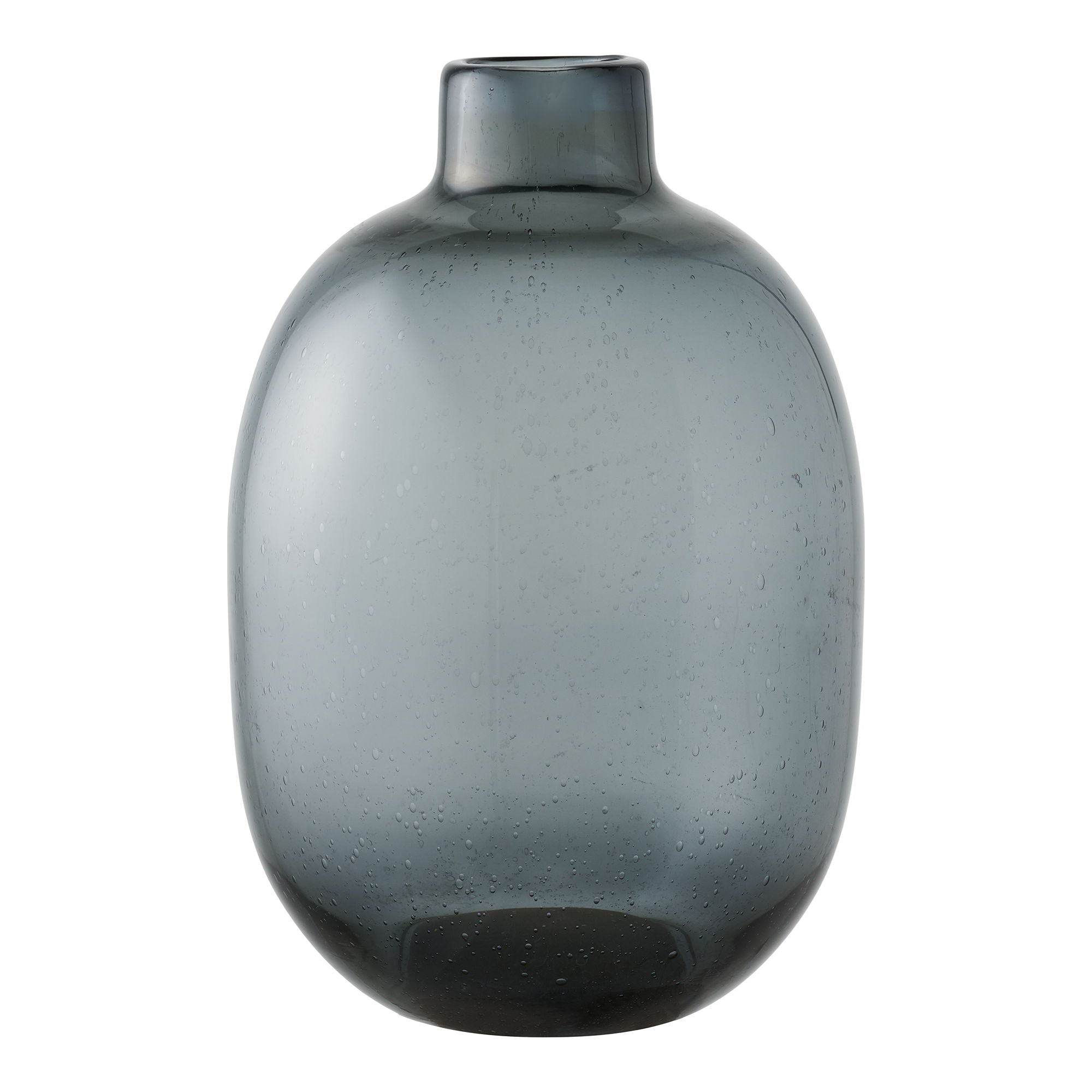 Vase - vase, glass, røkt svart ø23x35 cm