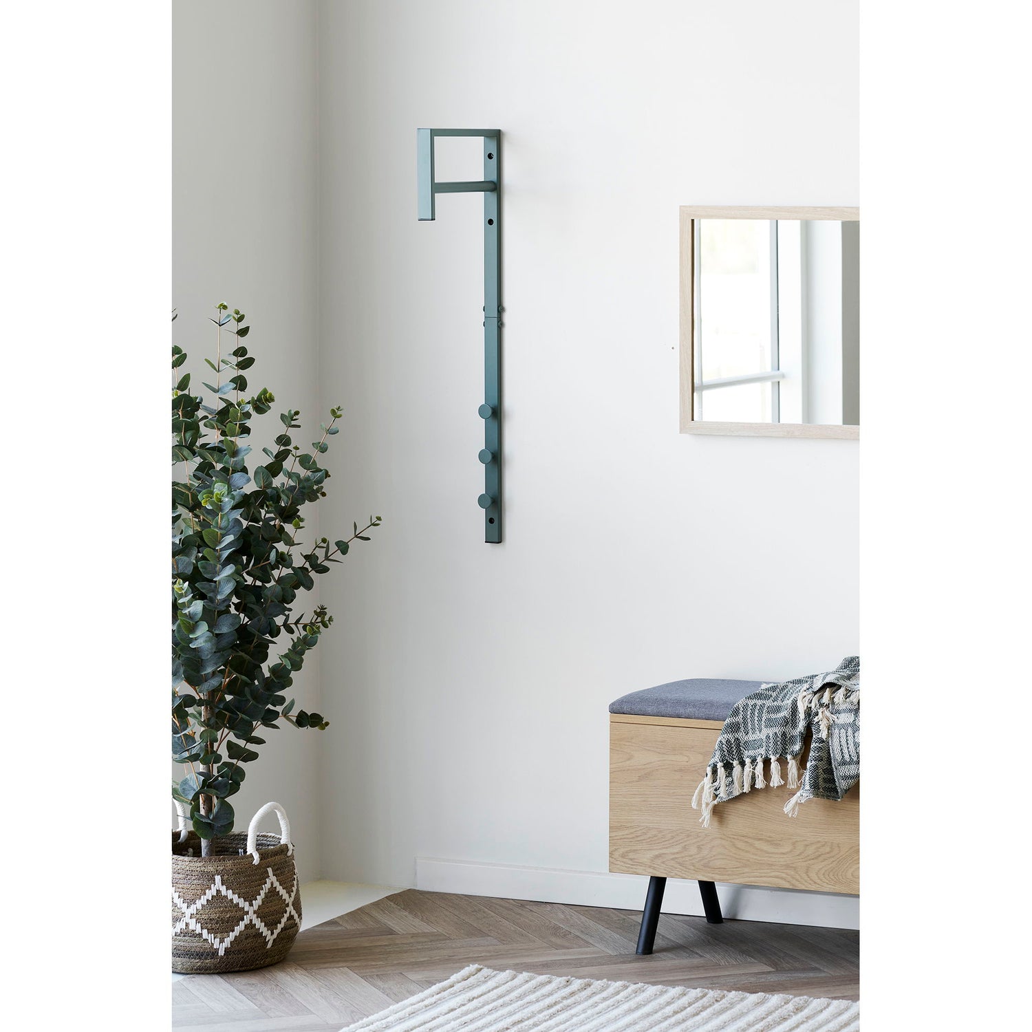 Trento klær rack - klær rack, metall, grønn 3x30x82 cm