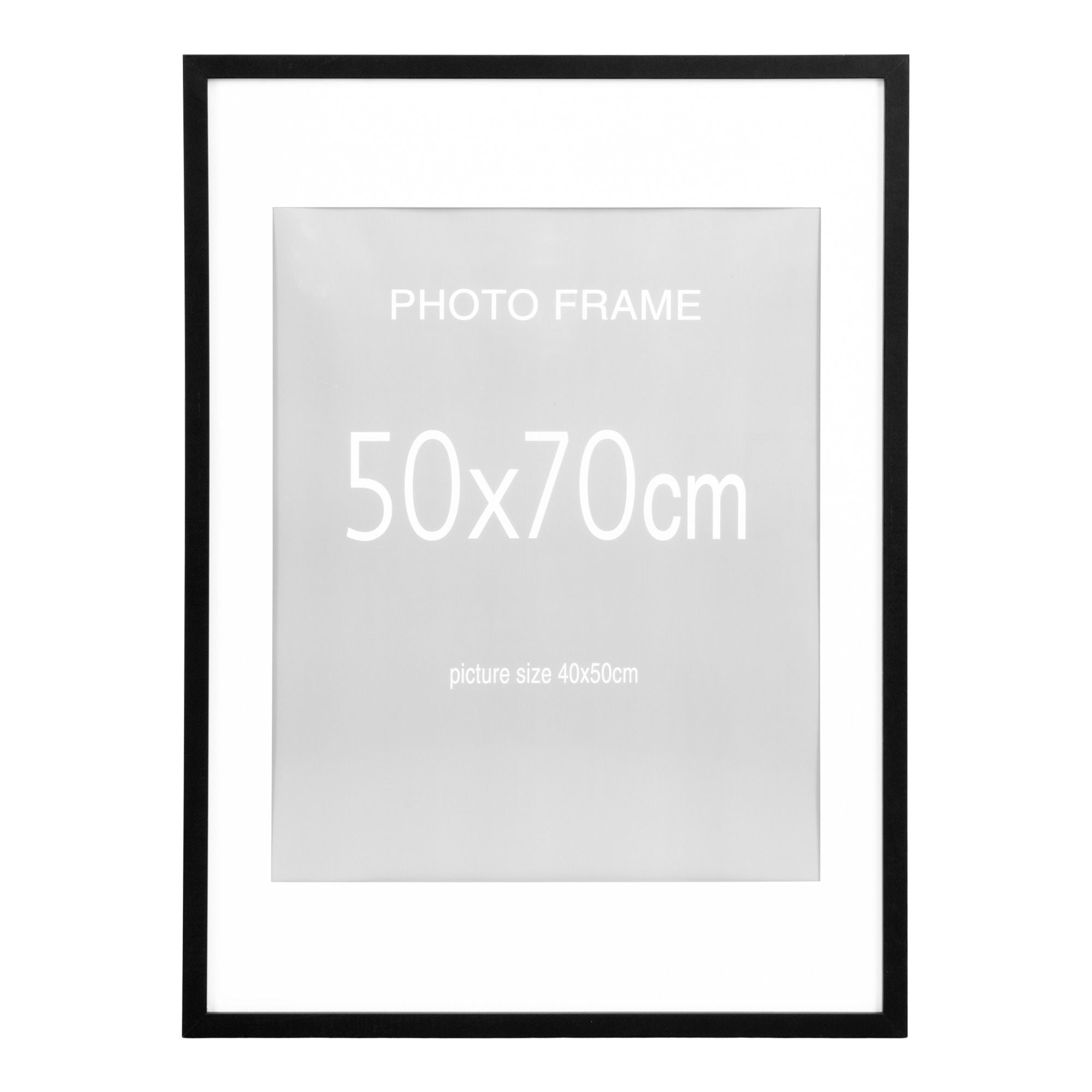 Marbella -rammedisplay - Frame Display, 7 stk. Svart og 8 stk. Natur 50x70 cm