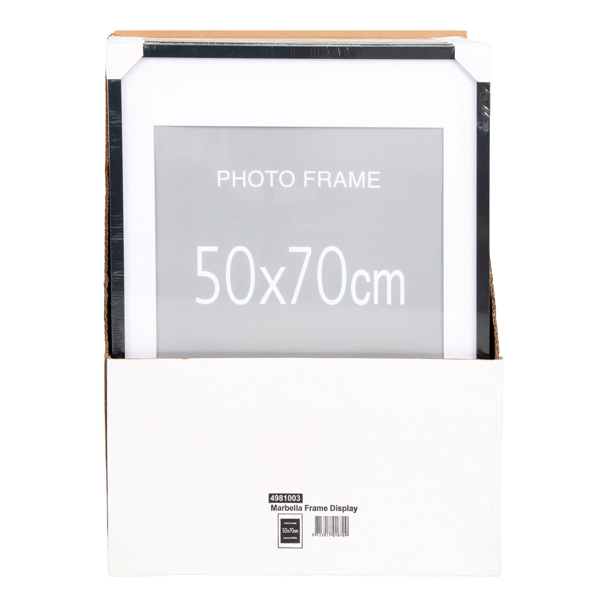 Marbella -rammedisplay - Frame Display, 7 stk. Svart og 8 stk. Natur 50x70 cm