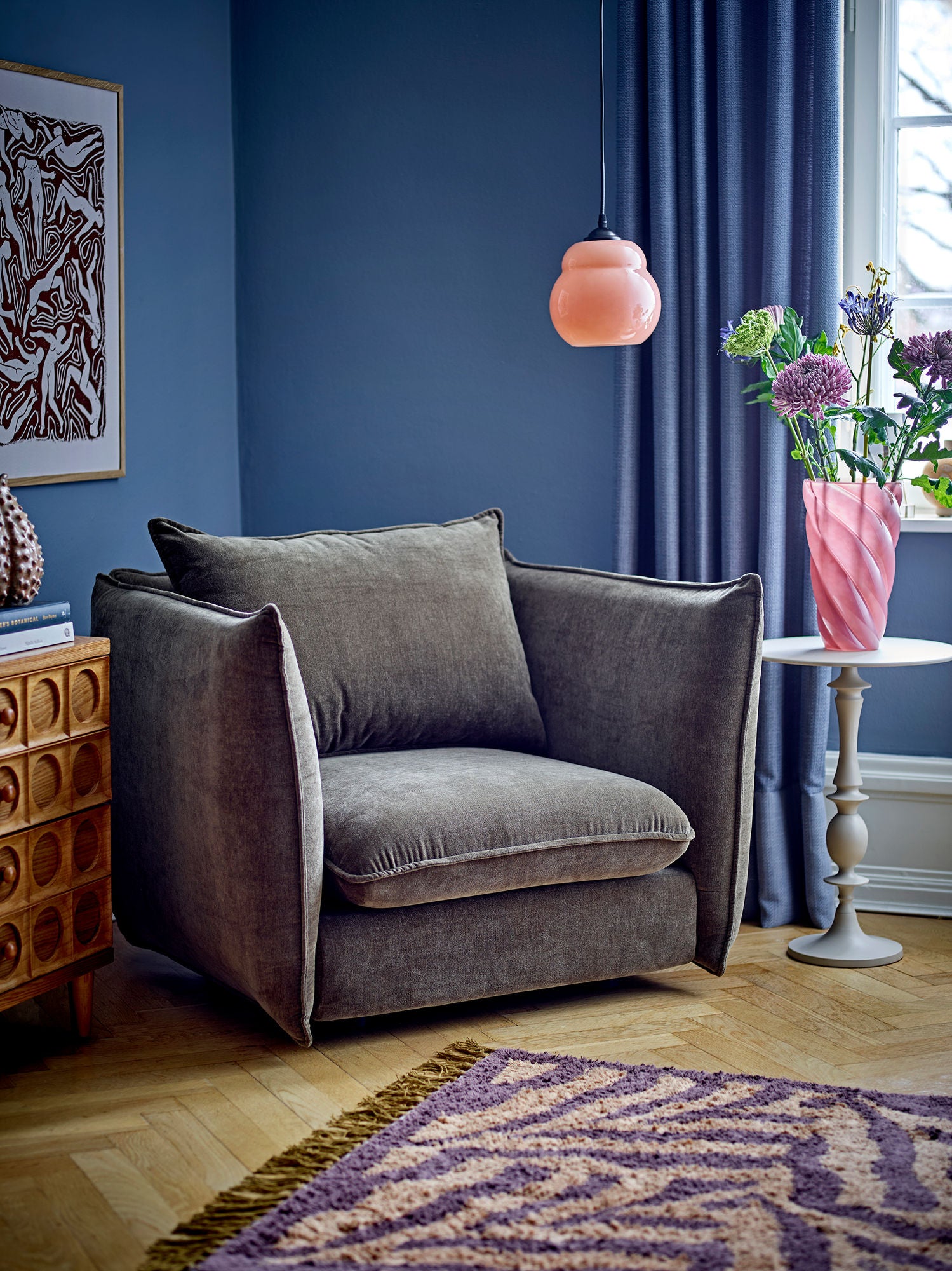 Bloomingville Annan sidebord, grått, aluminium
