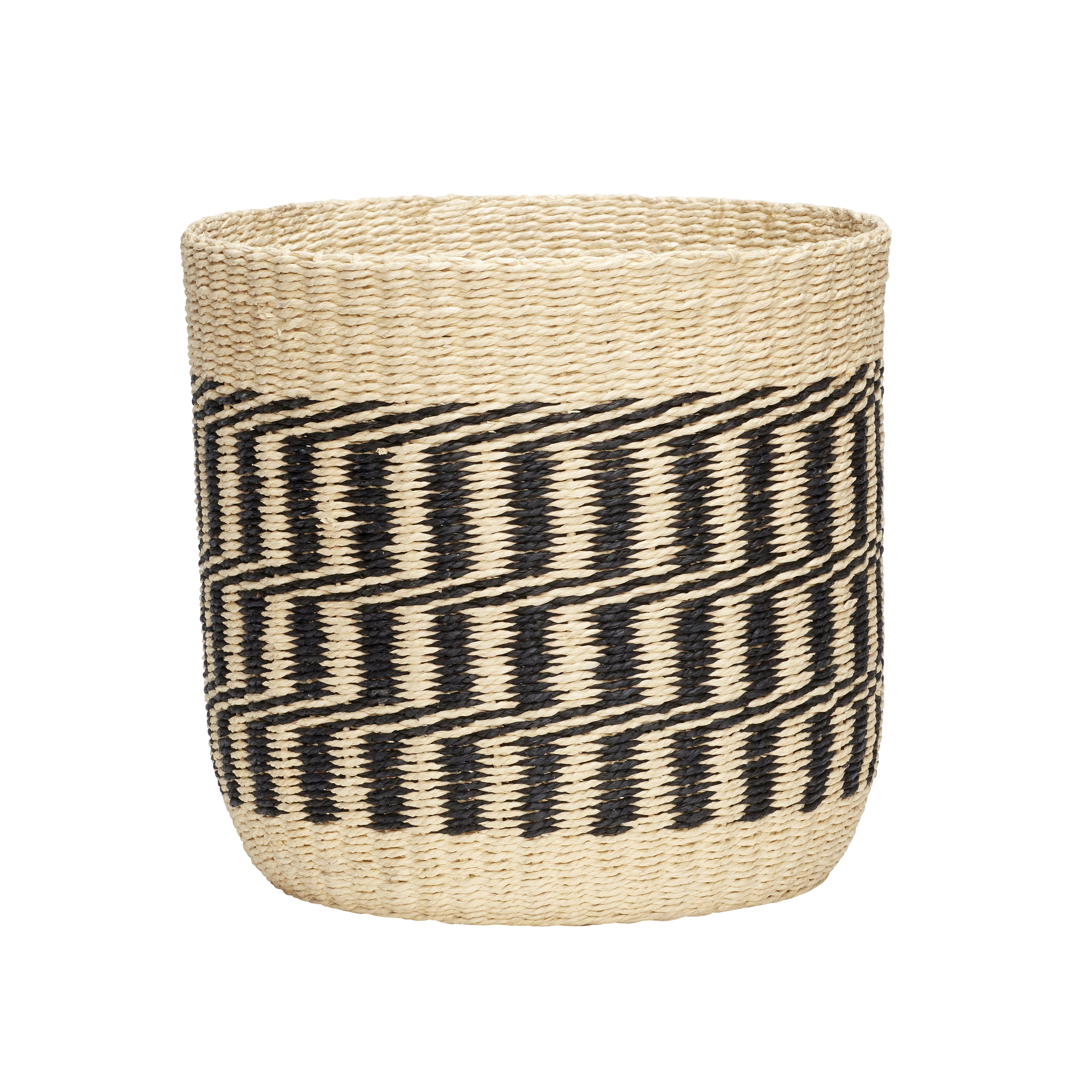 Nåværende kurv Natur/svart - Ø33xh31cm