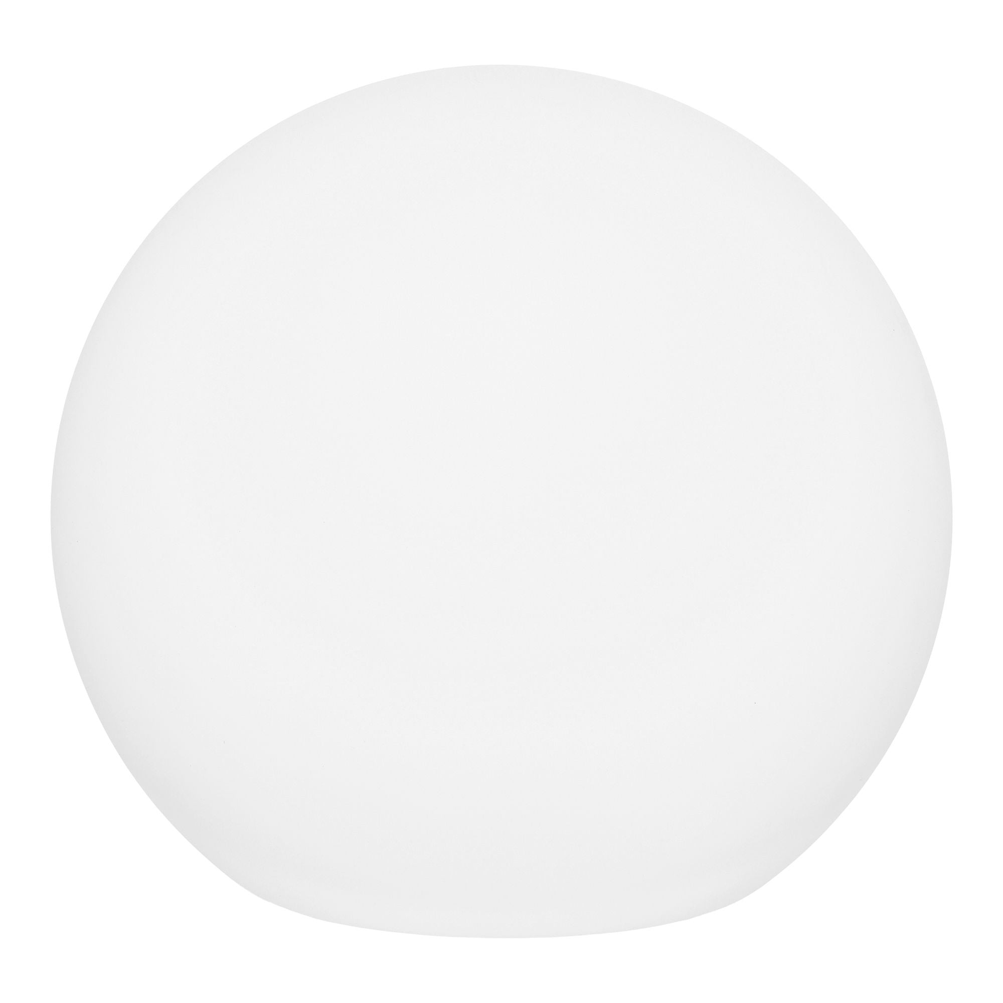 Lampe, hvit, integrert solcelle Ø25 cm