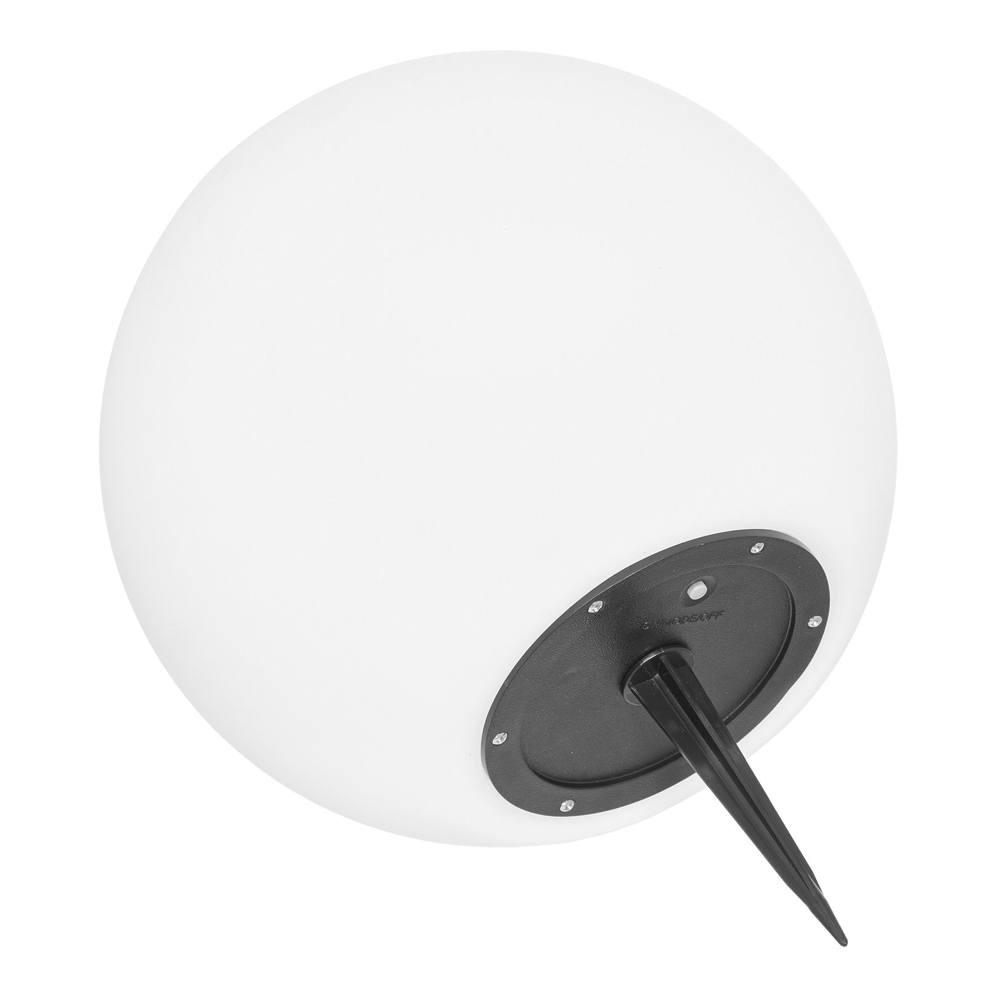 Lampe, hvit, integrert solcelle Ø25 cm