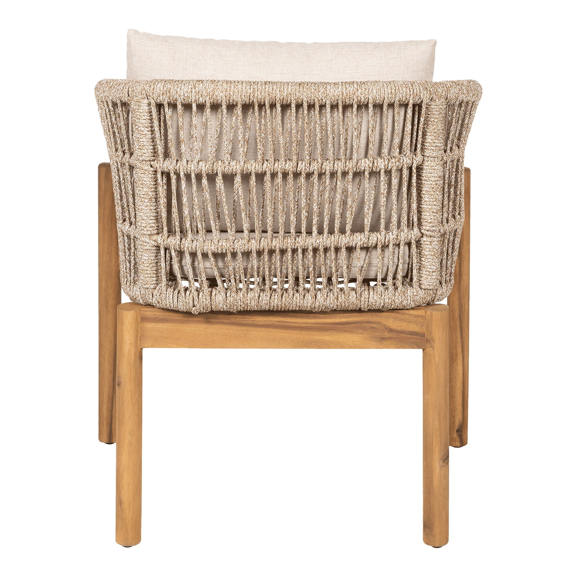 Spisebordstol, Acacia, Beige, inkl. Pute
