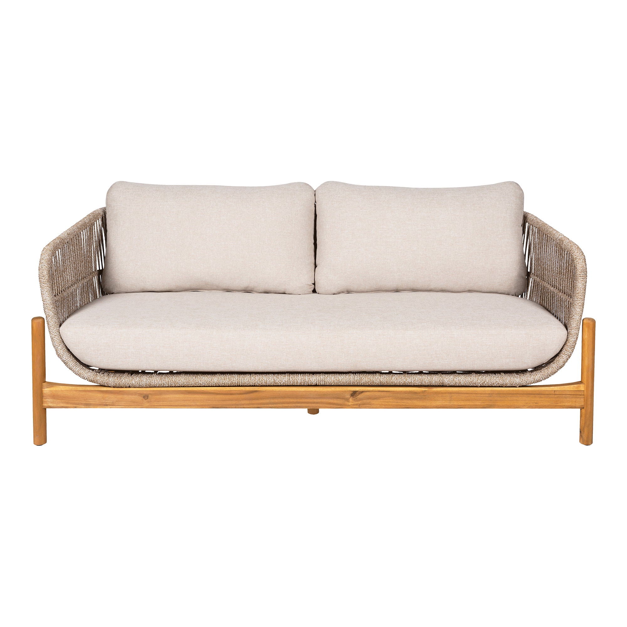 Lounge Sofa, Acacia, Beige, inkl. Pute