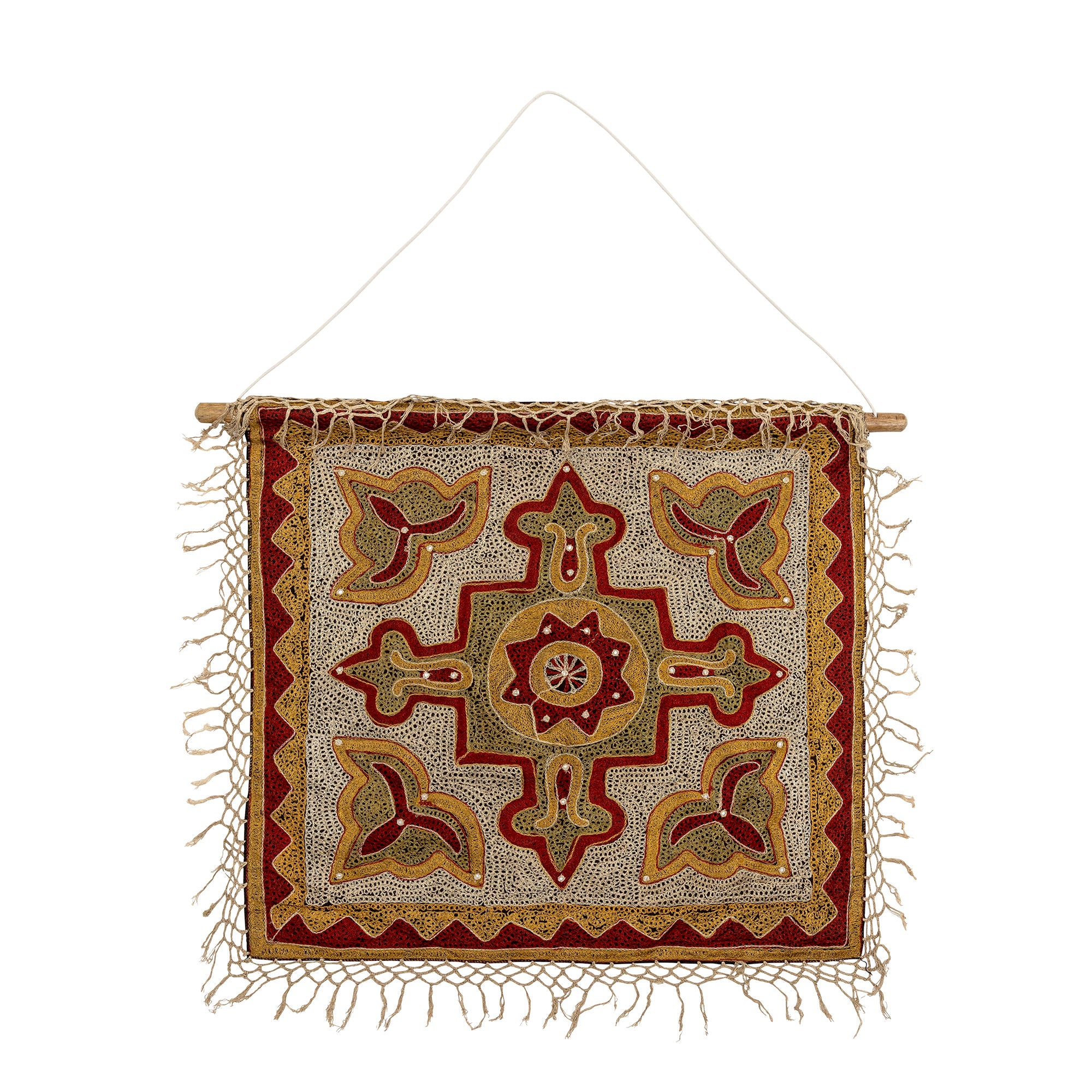 Kreativ samling Mughal veggdekorasjon, rød, bomull