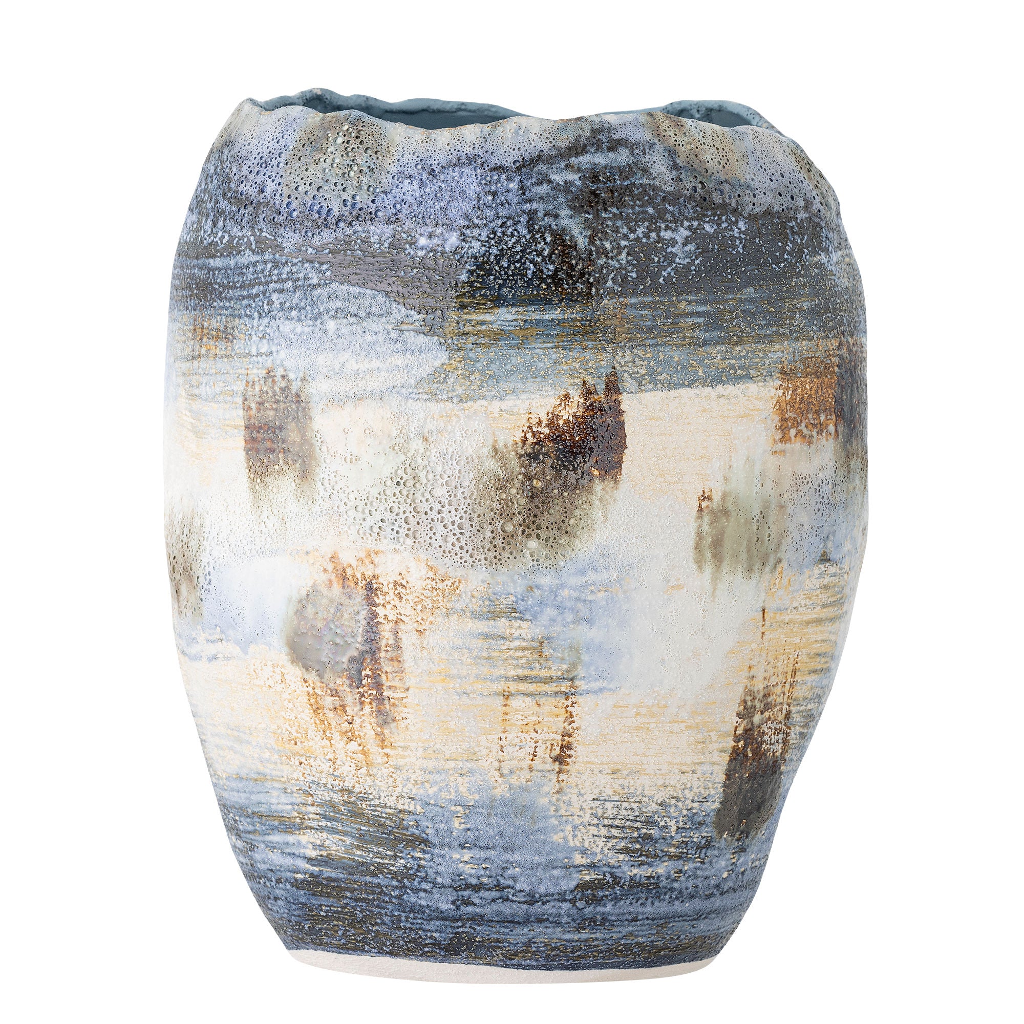 Bloomingville Nienna Vase, blå, steingods