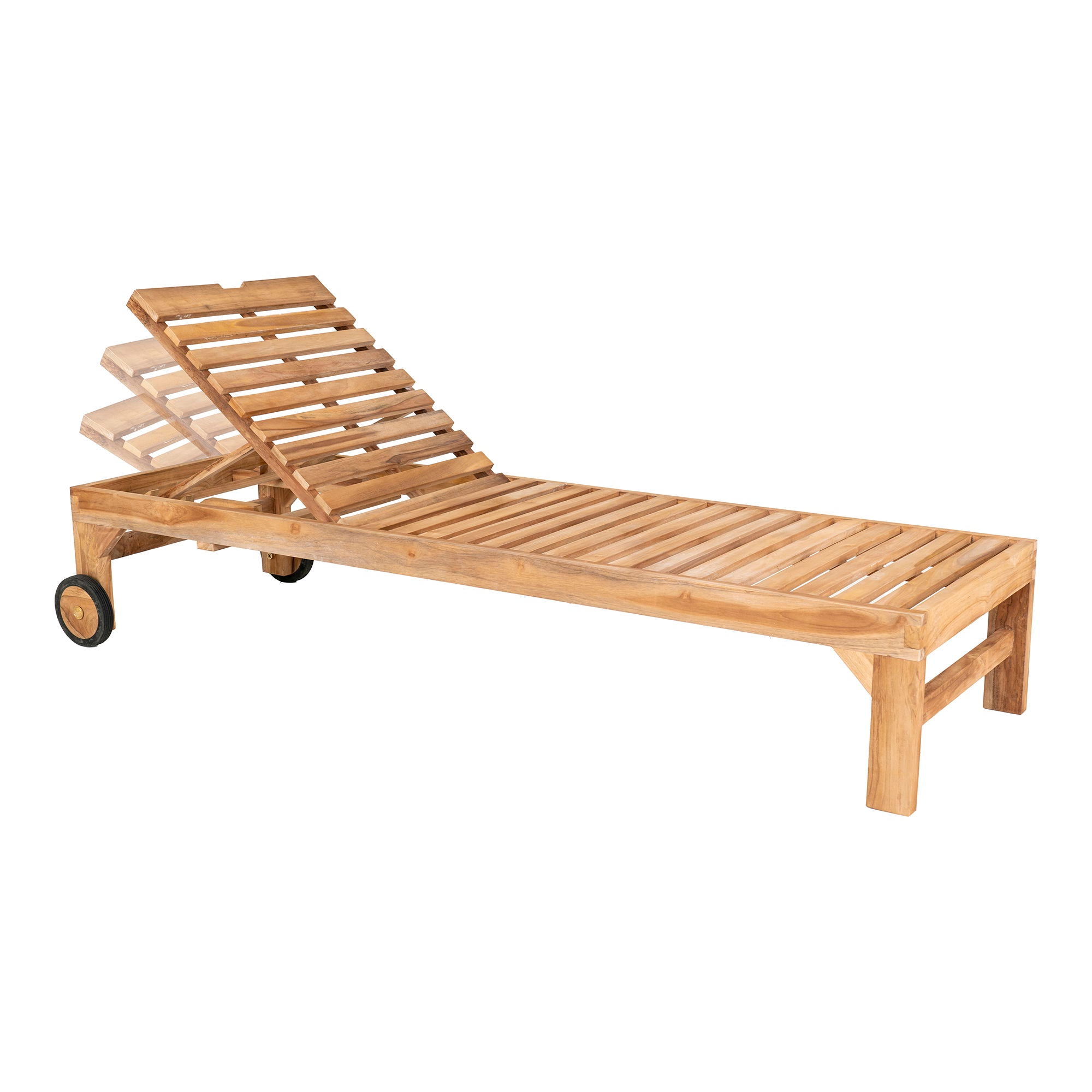 Andorra Solar Trolley With Solar Trolley Cushion - Solar Trolley with Solar Trolley Pute, Teak/Cotton, Nature/White