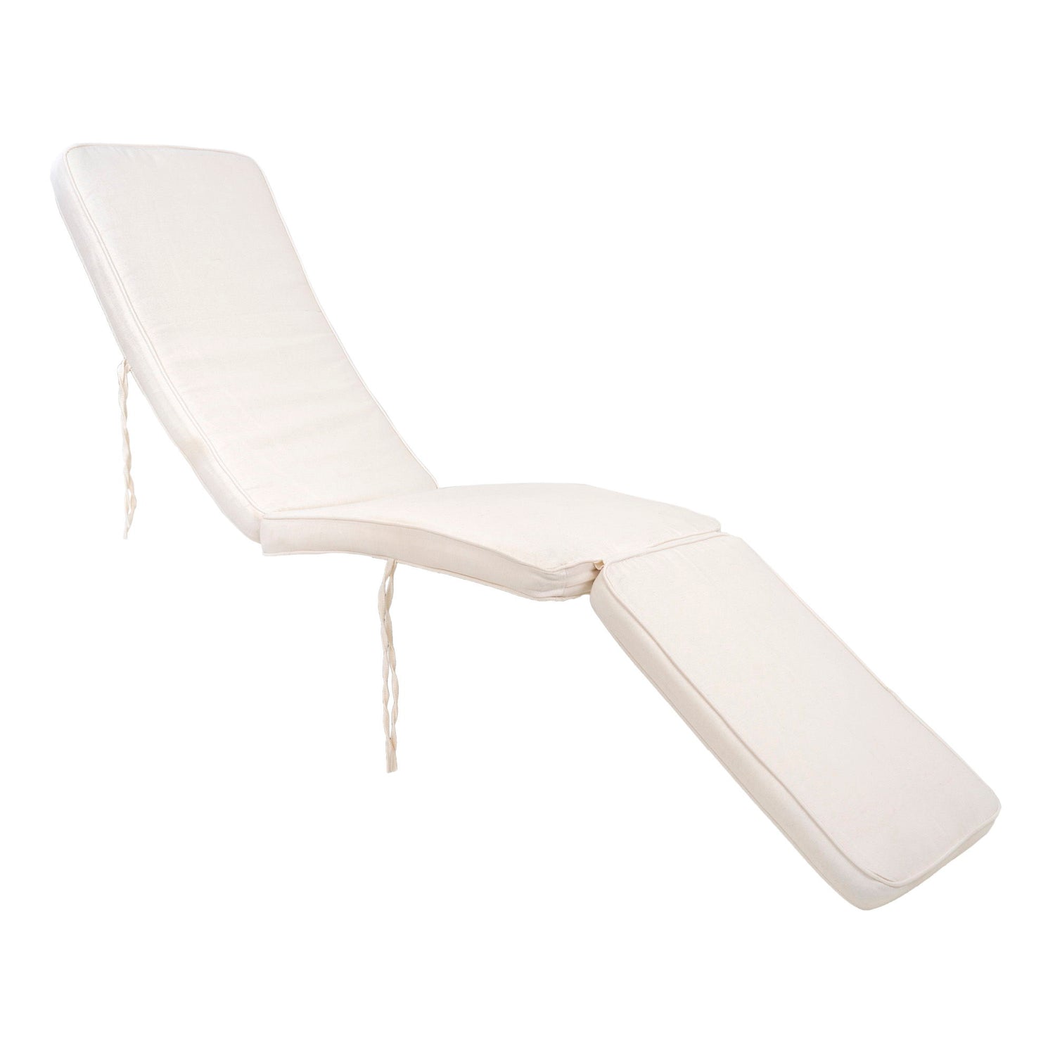 Arrecife Cover Chair with Deck Chair Cushion - Deck Chair with Deck Chair Cushion, Teak/Cotton, Nature/White