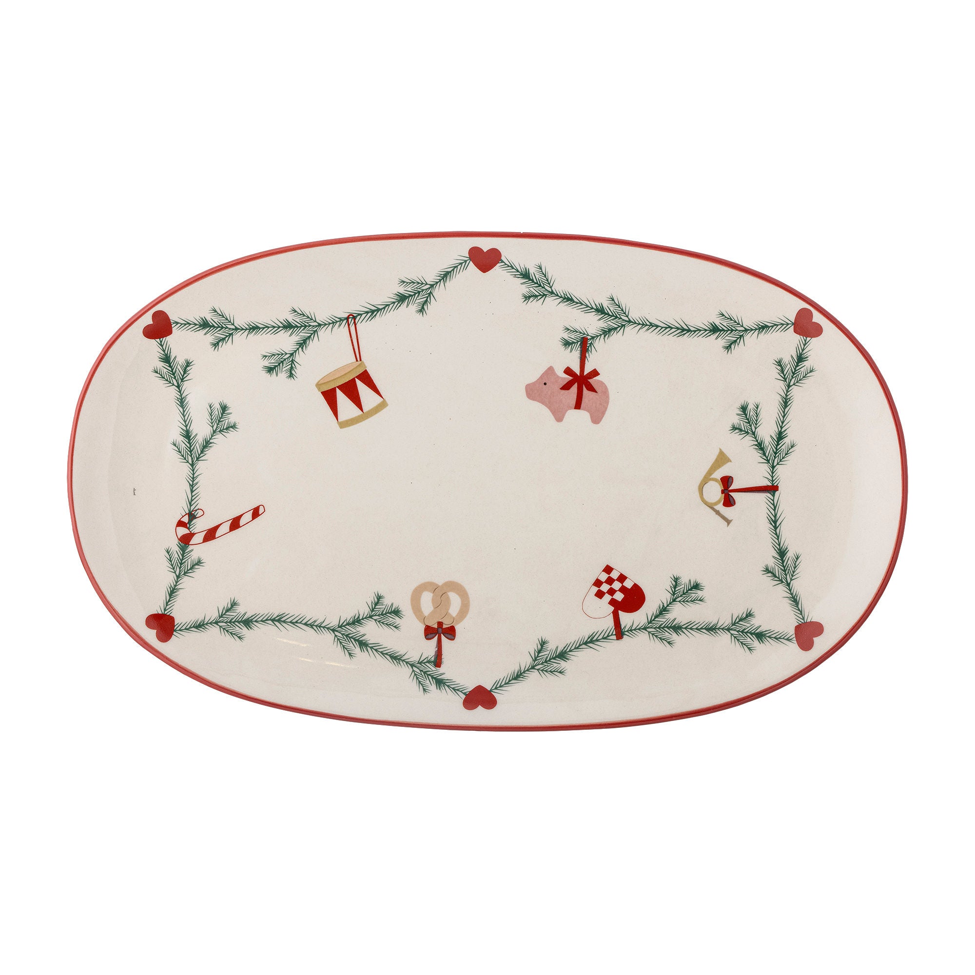 Bloomingville Yule serveringsfat, natur, steingods