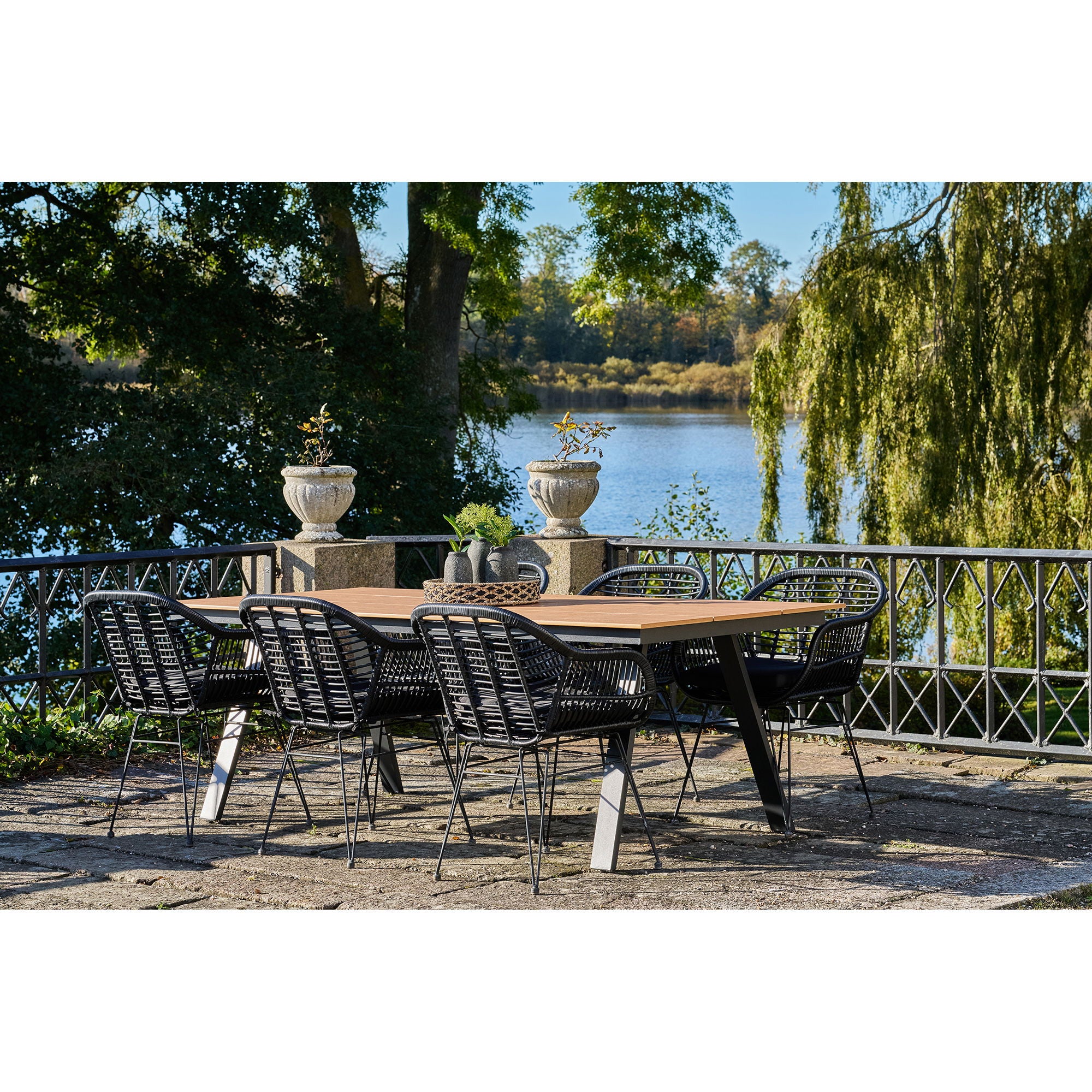 Spisebord, ikke -tre, natur<br>100x220x74 cm