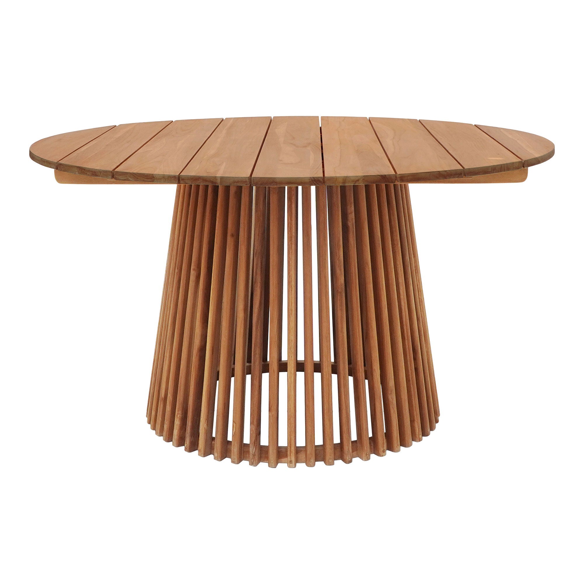 Spisebord, teak, natur<br>Ø120x75 cm
