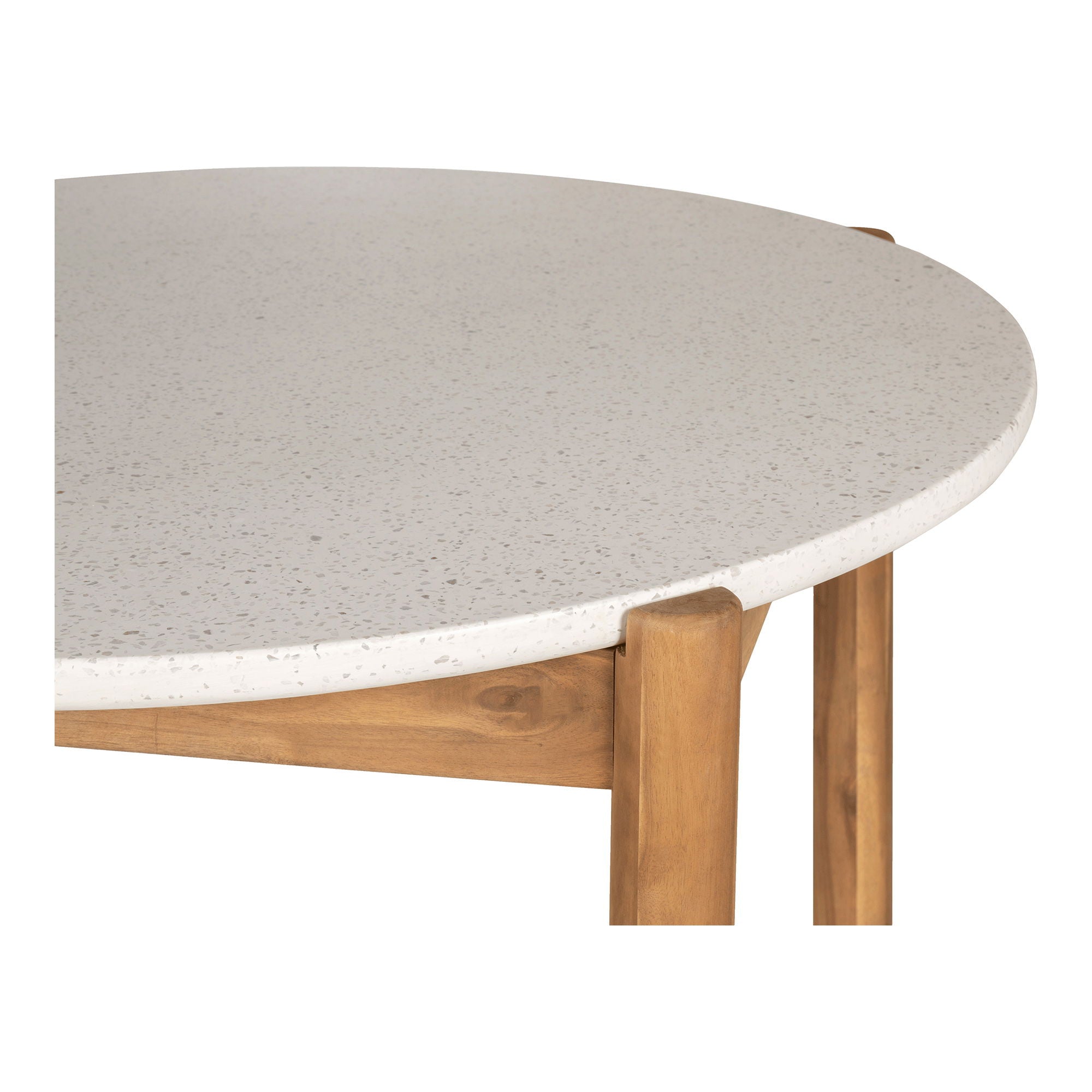Spisebord, Acacia/Terrazzo, Nature, Ø120x76 cm