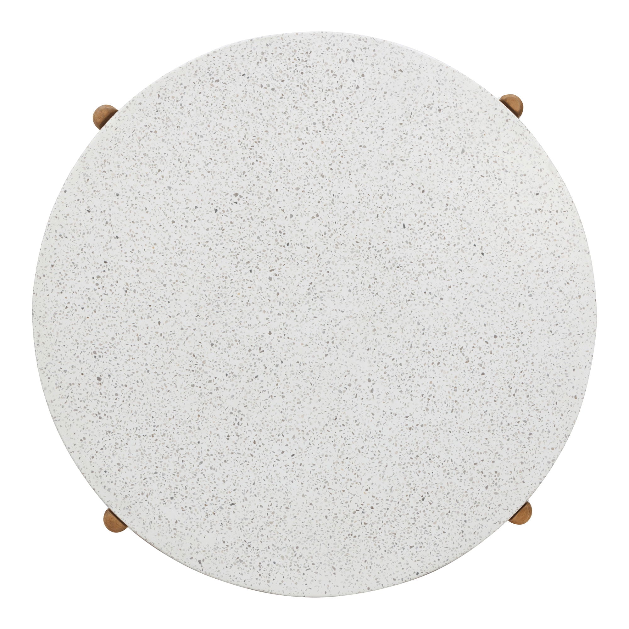Salongbord, Acacia/terazzo, natur<br>Ø84,5x38,5 cm